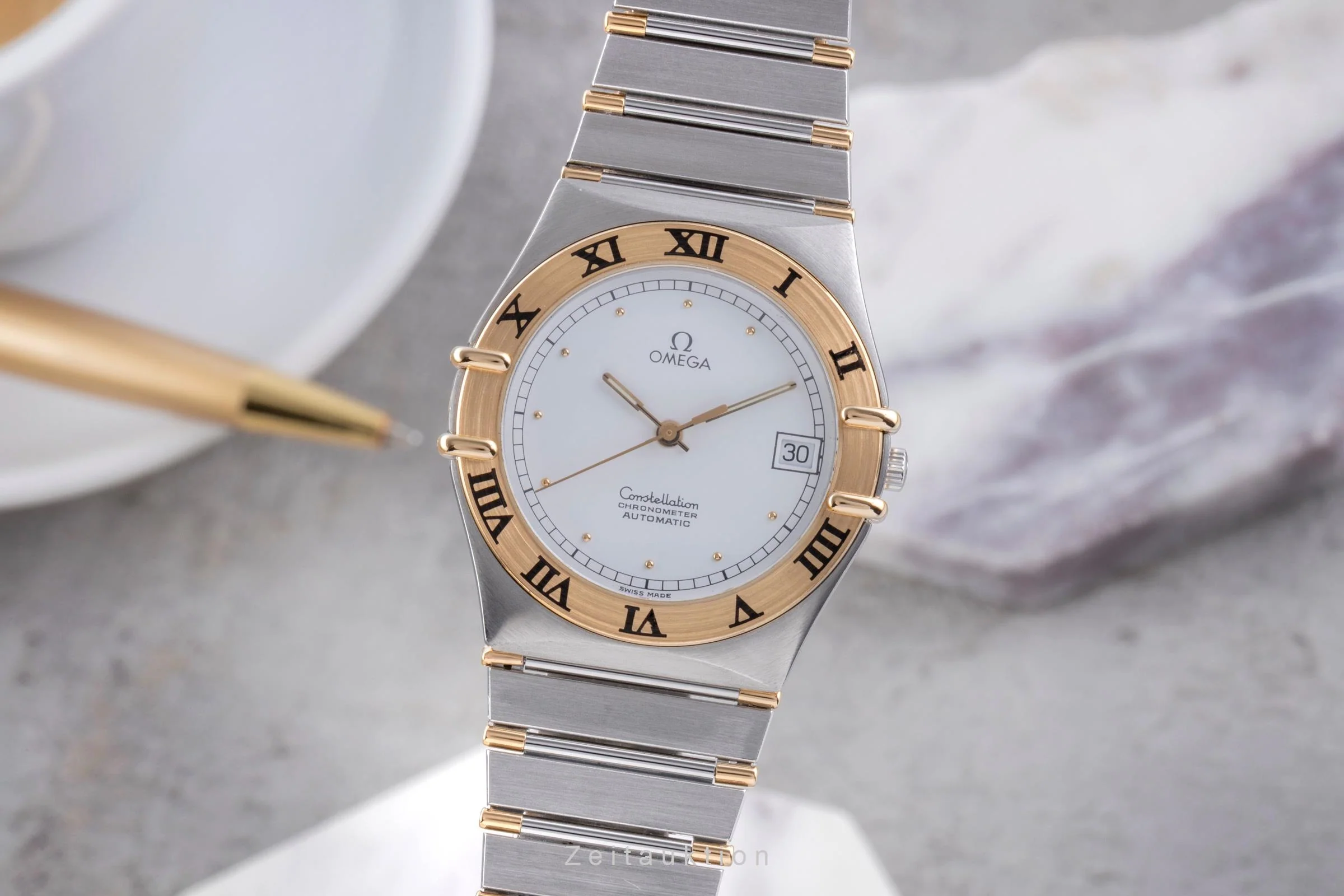 Omega Constellation steel / gold automatic men's watch 368.1075.2  [2503803] - Image 2