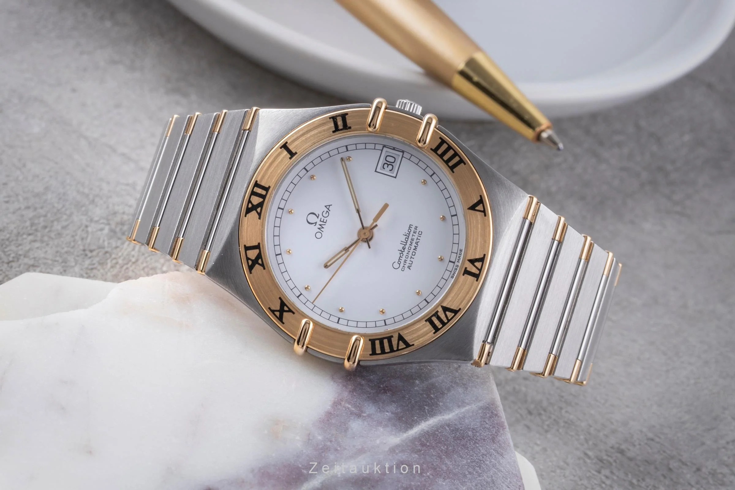 Omega Constellation steel / gold automatic men's watch 368.1075.2  [2503803] - Image 3