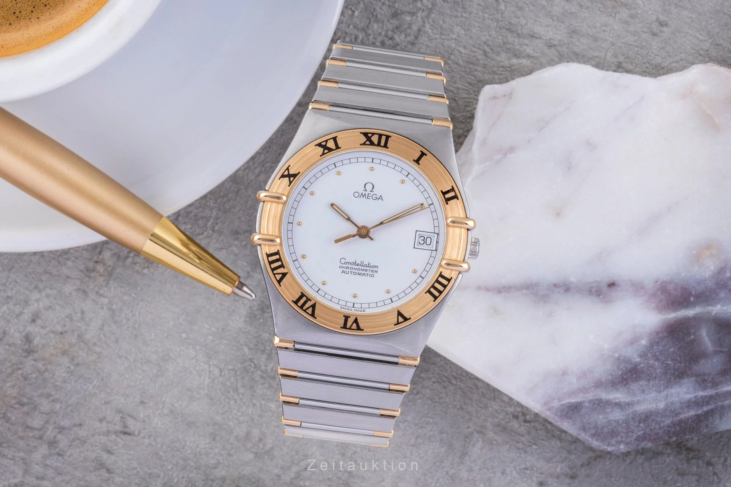 Omega Constellation steel / gold automatic men's watch 368.1075.2  [2503803] - Image 4