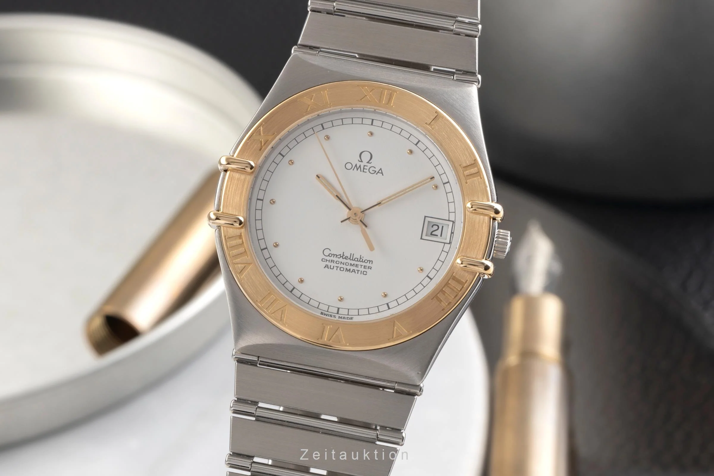 Omega Constellation steel / gold automatic men's watch 368.1075  [2503559] - Image 2