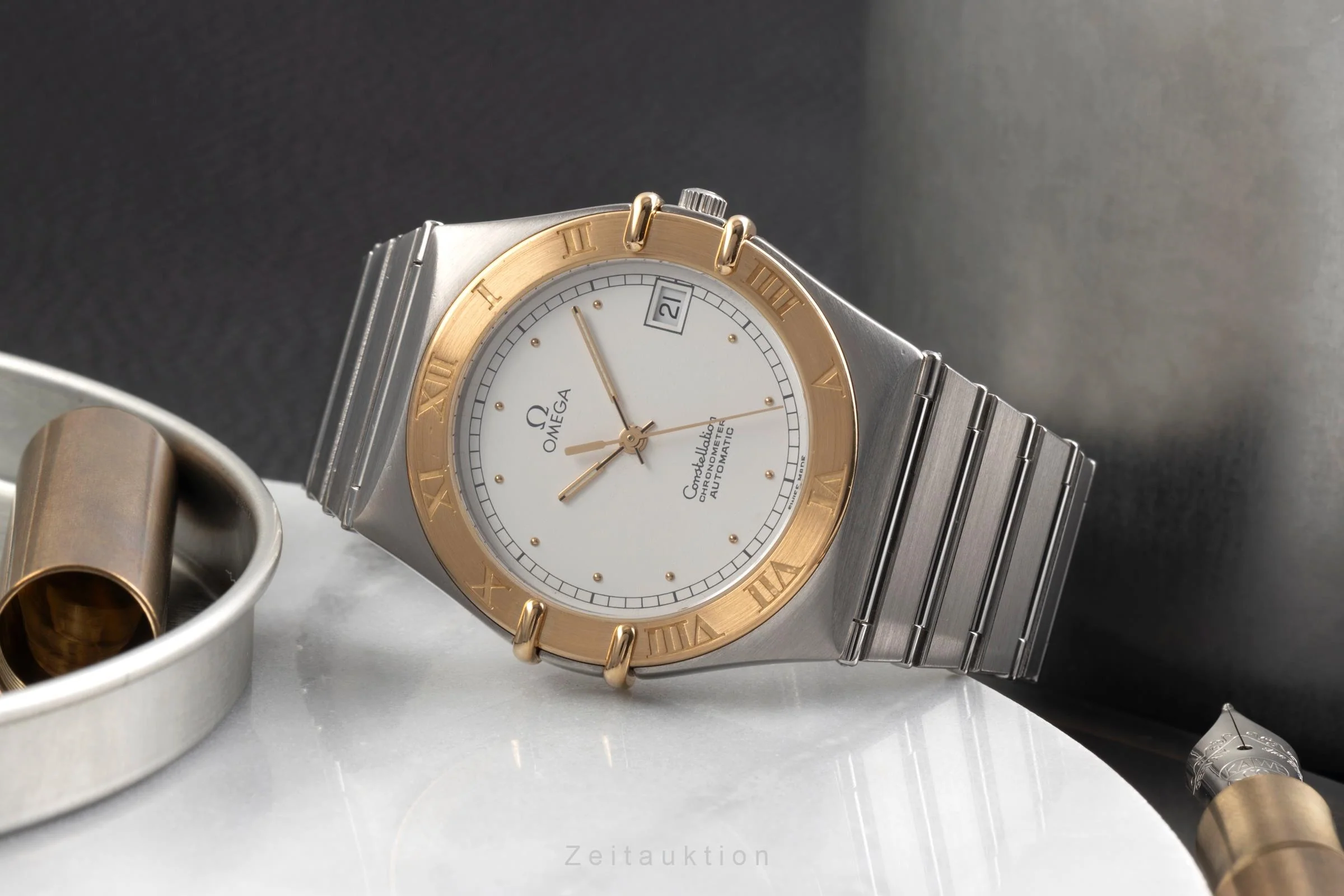 Omega Constellation steel / gold automatic men's watch 368.1075  [2503559] - Image 3