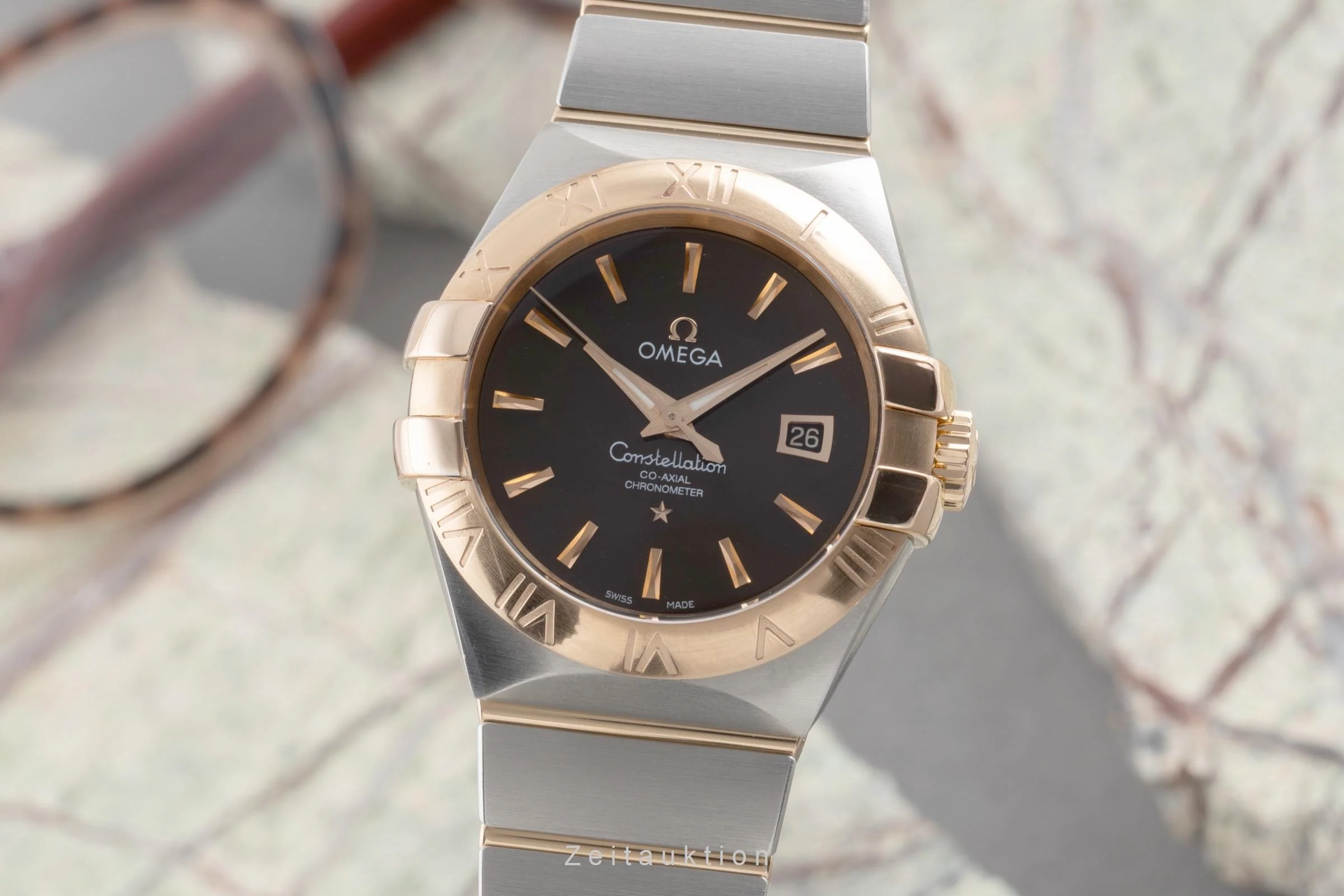 Omega Constellation steel / gold automatic women's watch 123.20.31.20.13.001  [2504025] - Image 2