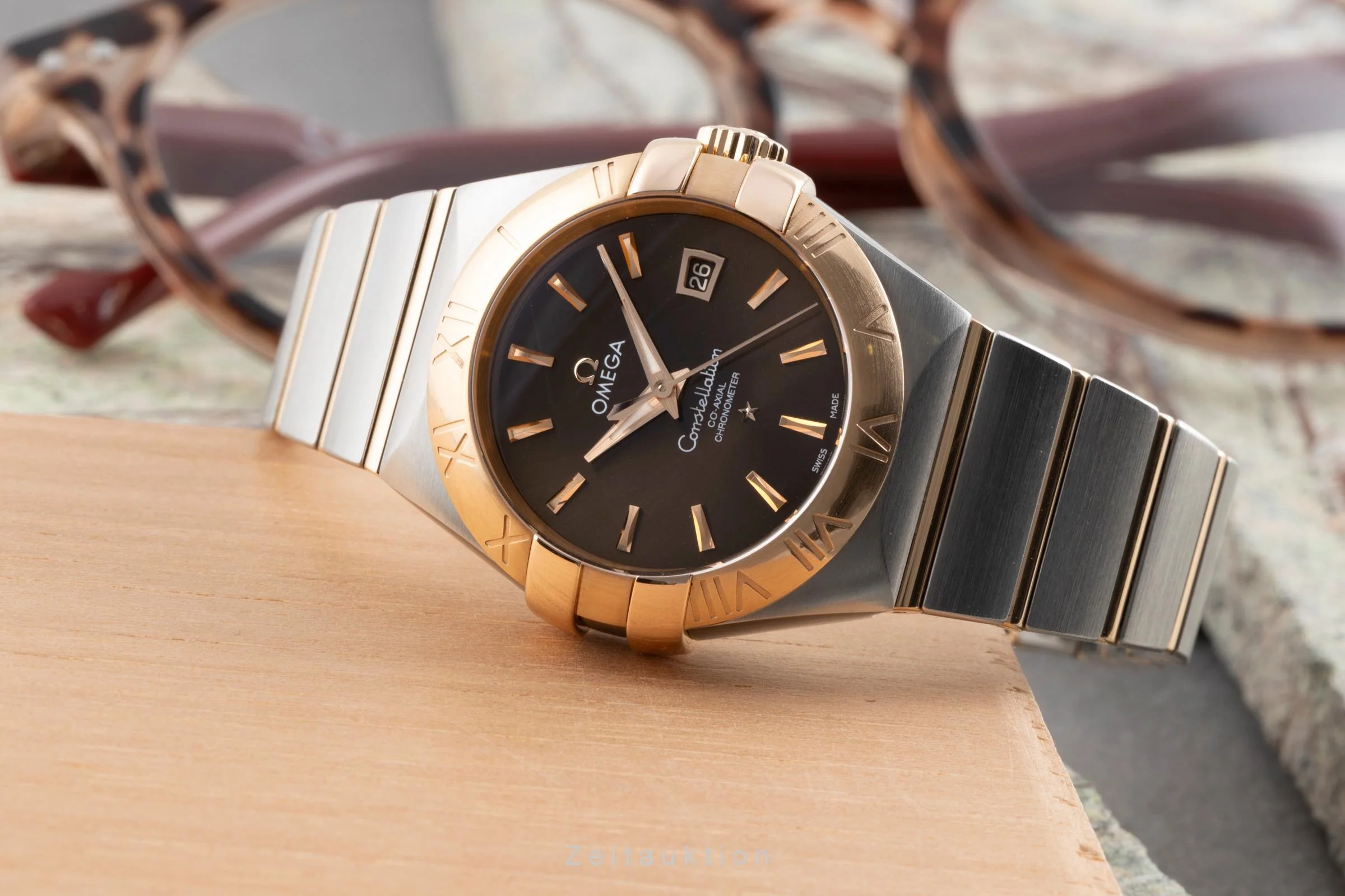 Omega Constellation steel / gold automatic women's watch 123.20.31.20.13.001  [2504025] - Image 3