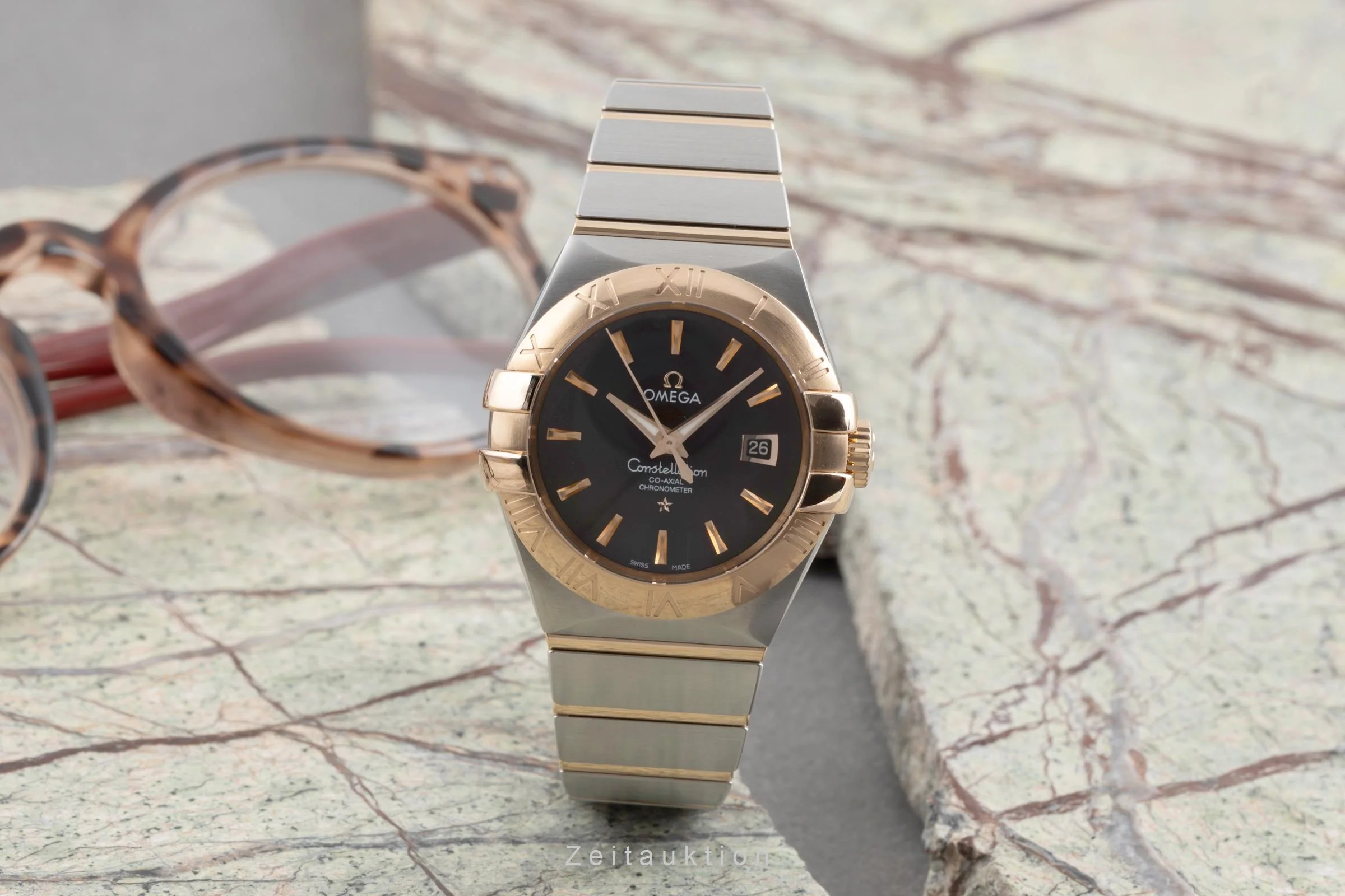 Omega Constellation steel / gold automatic women's watch 123.20.31.20.13.001  [2504025] - Image 4