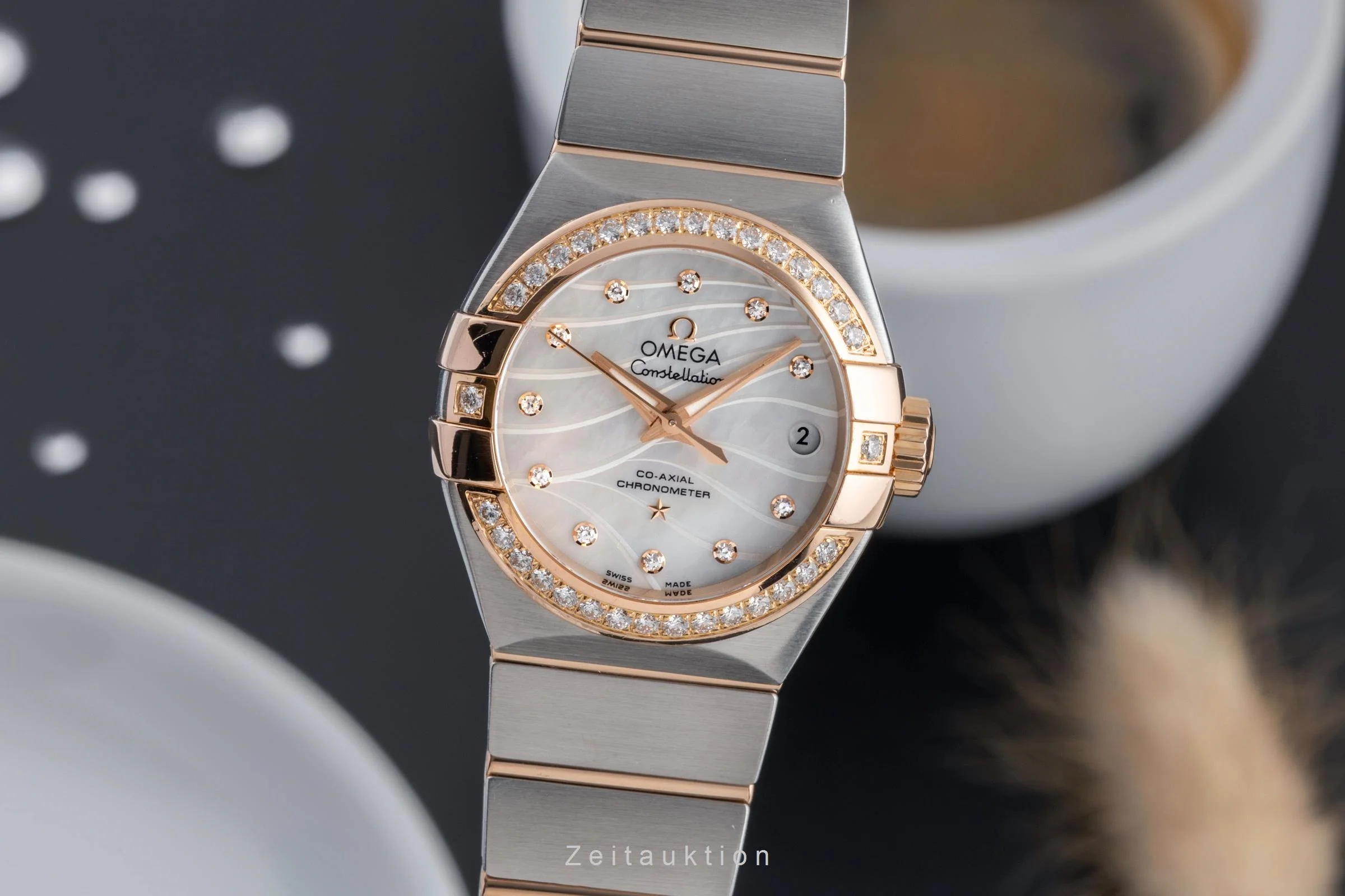 Omega Constellation steel / gold automatic women's watch 123.25.27.20.55.004  [2502219] - Image 2