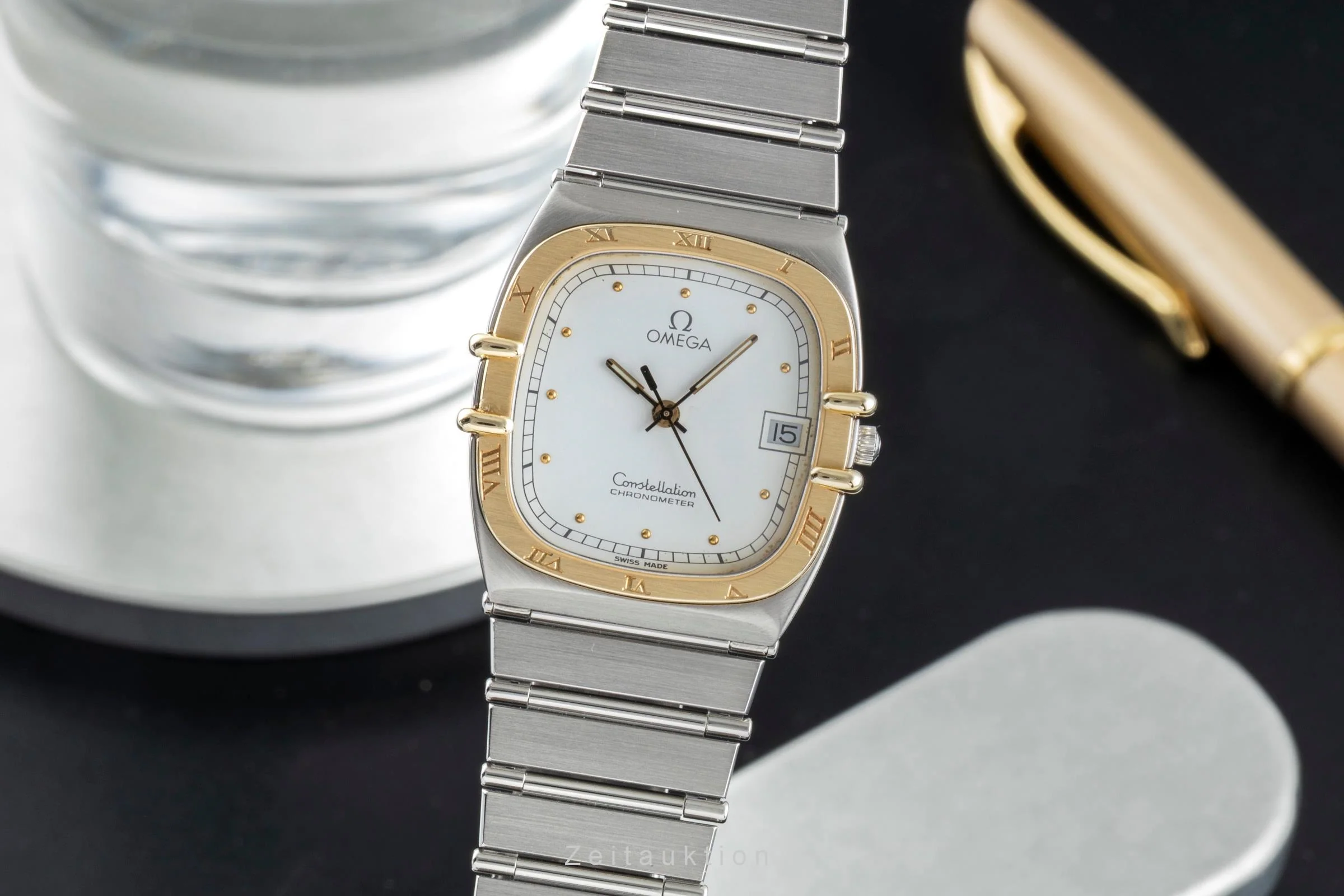 Omega Constellation steel / gold quartz men's watch 398.0877  [2504337] - Image 2