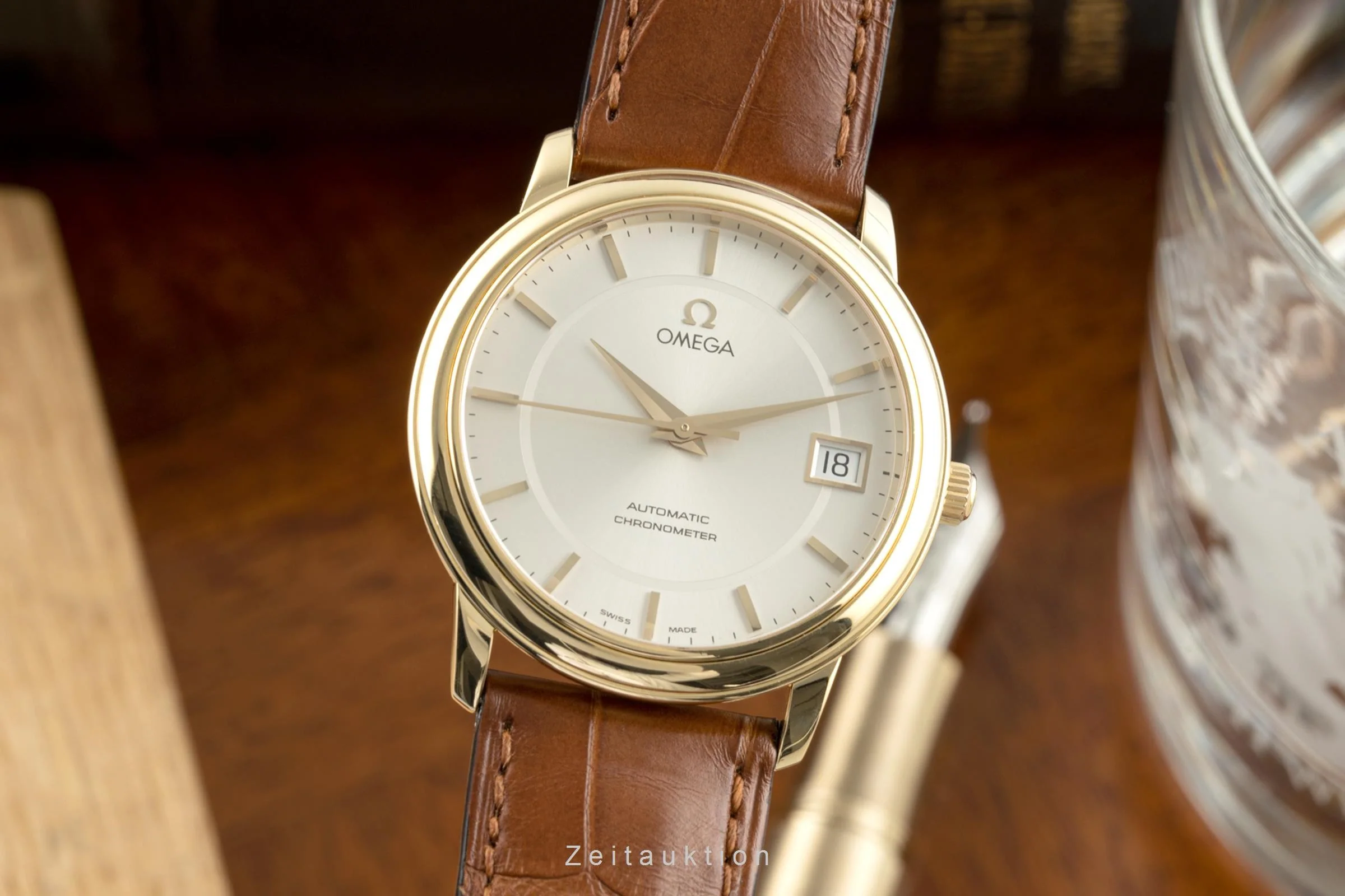 Omega De Ville 18 ct gold automatic men's watch 4600.31.02, 168.1050  [2202338] - Image 4