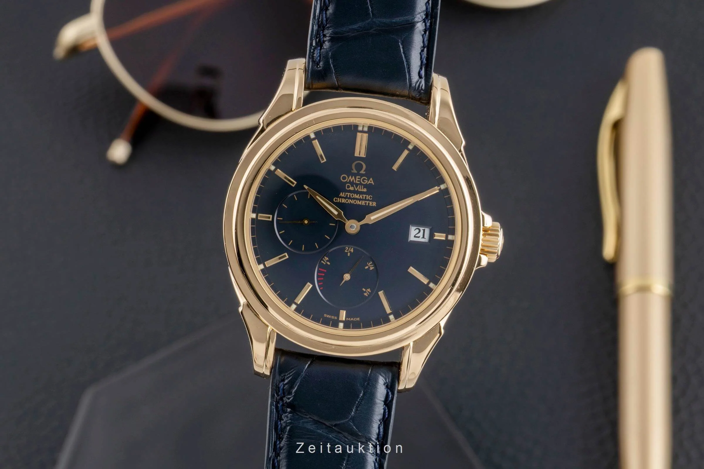 Omega De Ville 18 ct gold automatic men's watch 4632.80.33 LP: 15000EUR  [2501339] - Image 2