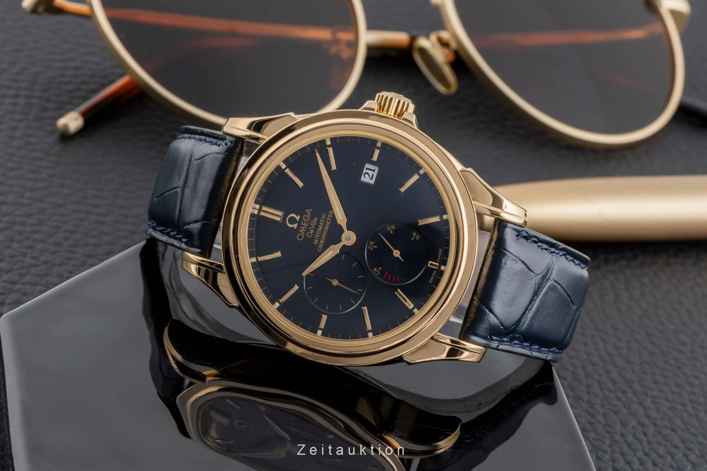 Omega De Ville 18 ct gold automatic men's watch 4632.80.33 LP: 15000EUR  [2501339] - Image 3