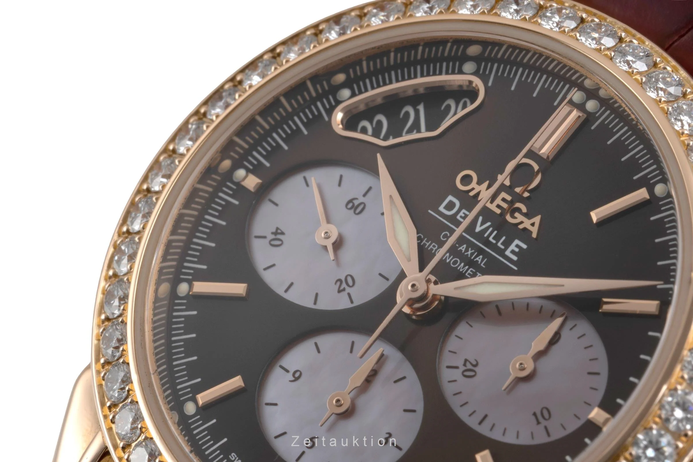 Omega De Ville chronograph 18 ct red gold automatic women's watch 4677.60.37 LP: 24000EUR  [2600859] - Image 12