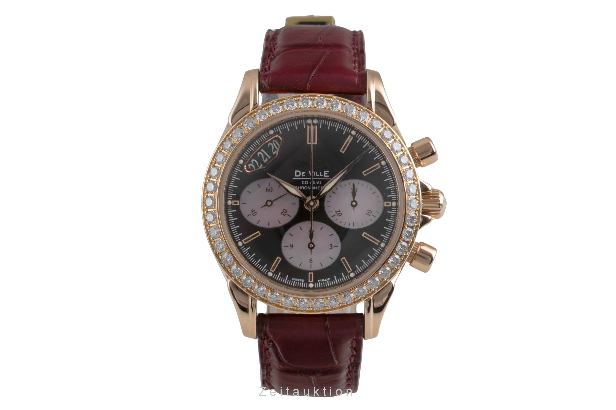Omega De Ville chronograph 18 ct red gold automatic women's watch 4677.60.37 LP: 24000EUR  [2600859] - Image 5