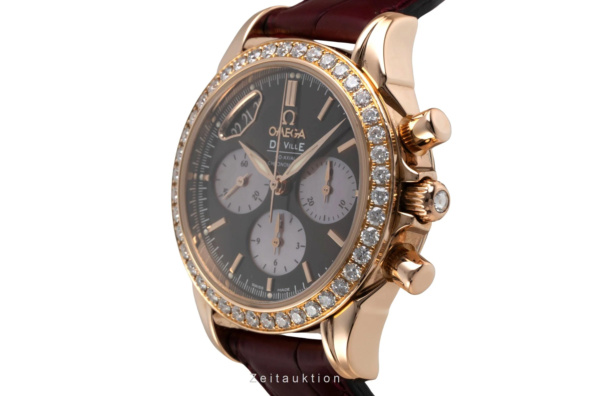 Omega De Ville chronograph 18 ct red gold automatic women's watch 4677.60.37 LP: 24000EUR  [2600859] - Image 7
