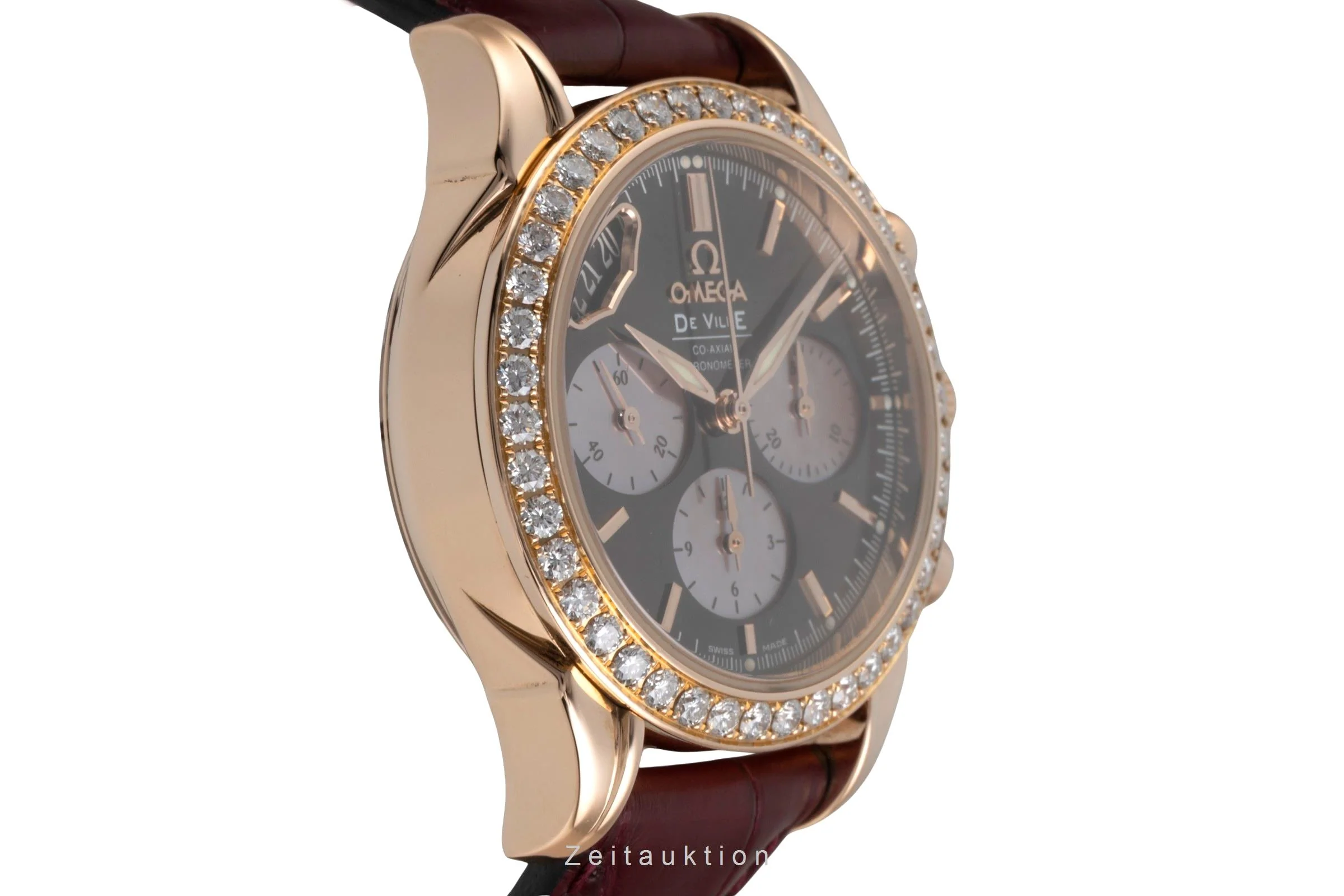 Omega De Ville chronograph 18 ct red gold automatic women's watch 4677.60.37 LP: 24000EUR  [2600859] - Image 8