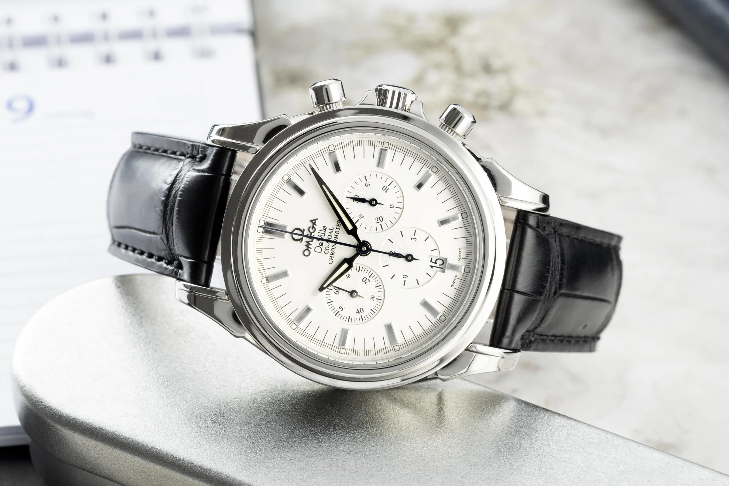Omega De Ville chronograph steel automatic men's watch 4841.31.32 LP: 5000EUR  [2200865] - Image 3