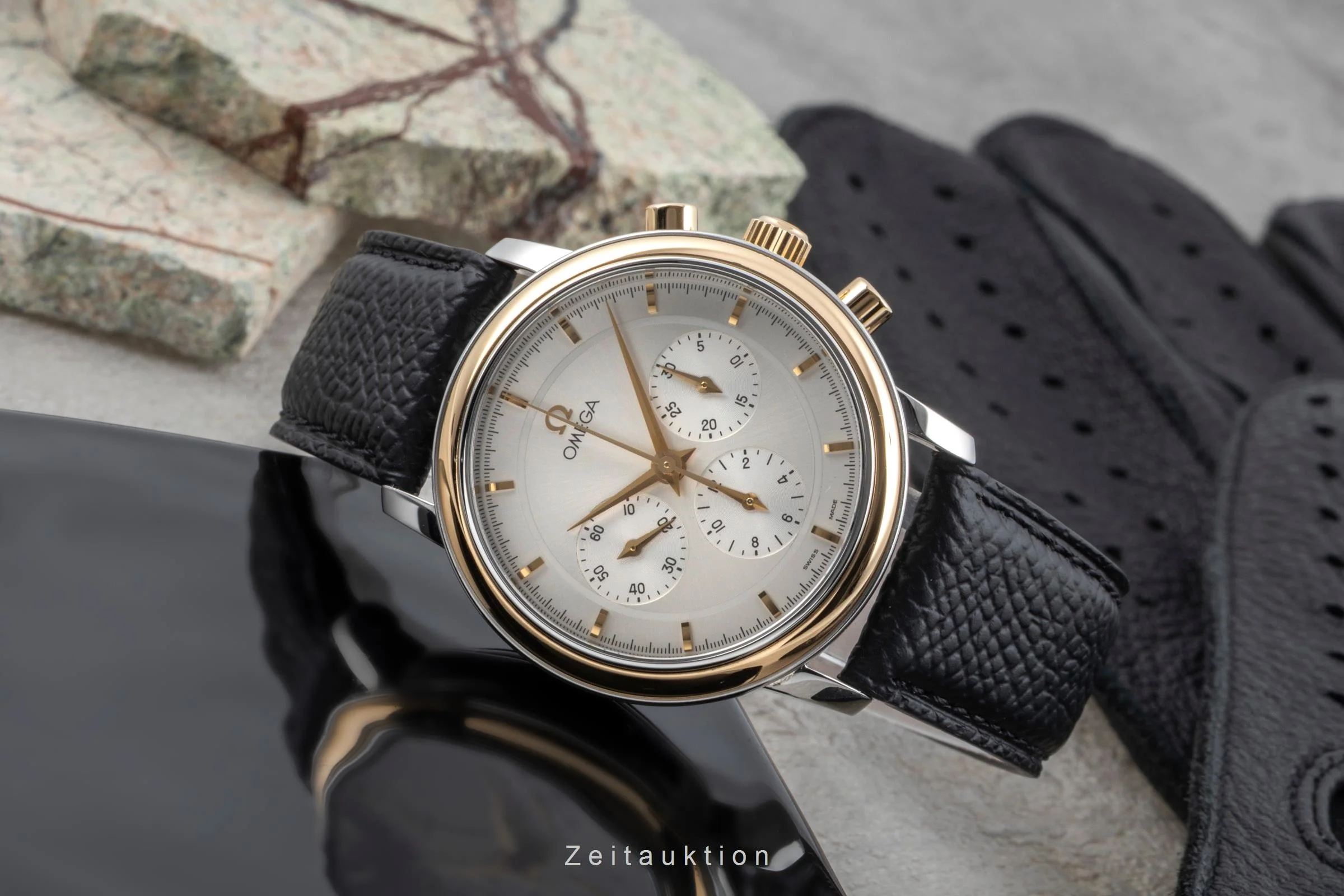 Omega De Ville chronograph steel / gold manual winding men's watch 4340.31, 145.0050  [2505210] - Image 3