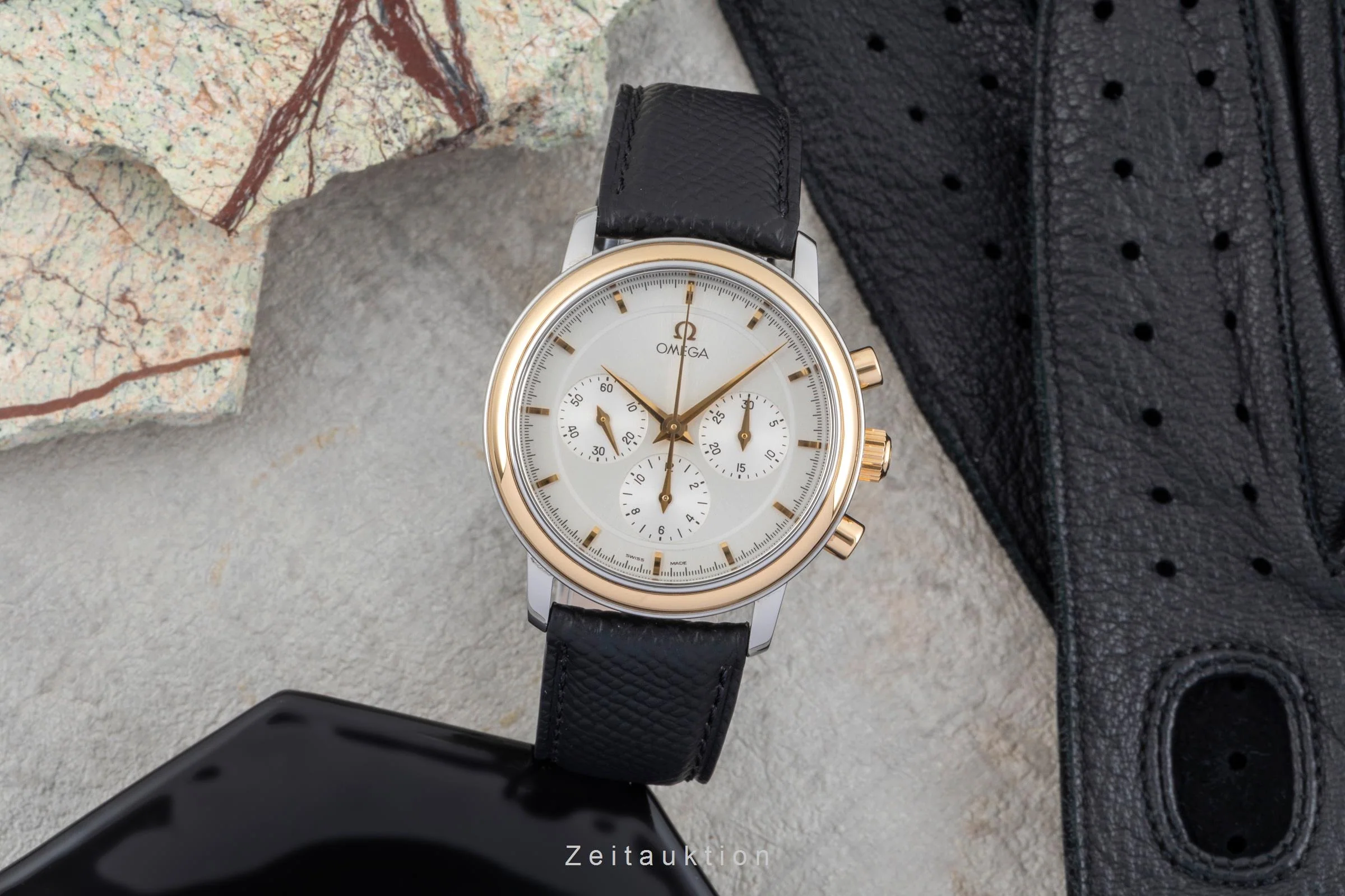 Omega De Ville chronograph steel / gold manual winding men's watch 4340.31, 145.0050  [2505210] - Image 4