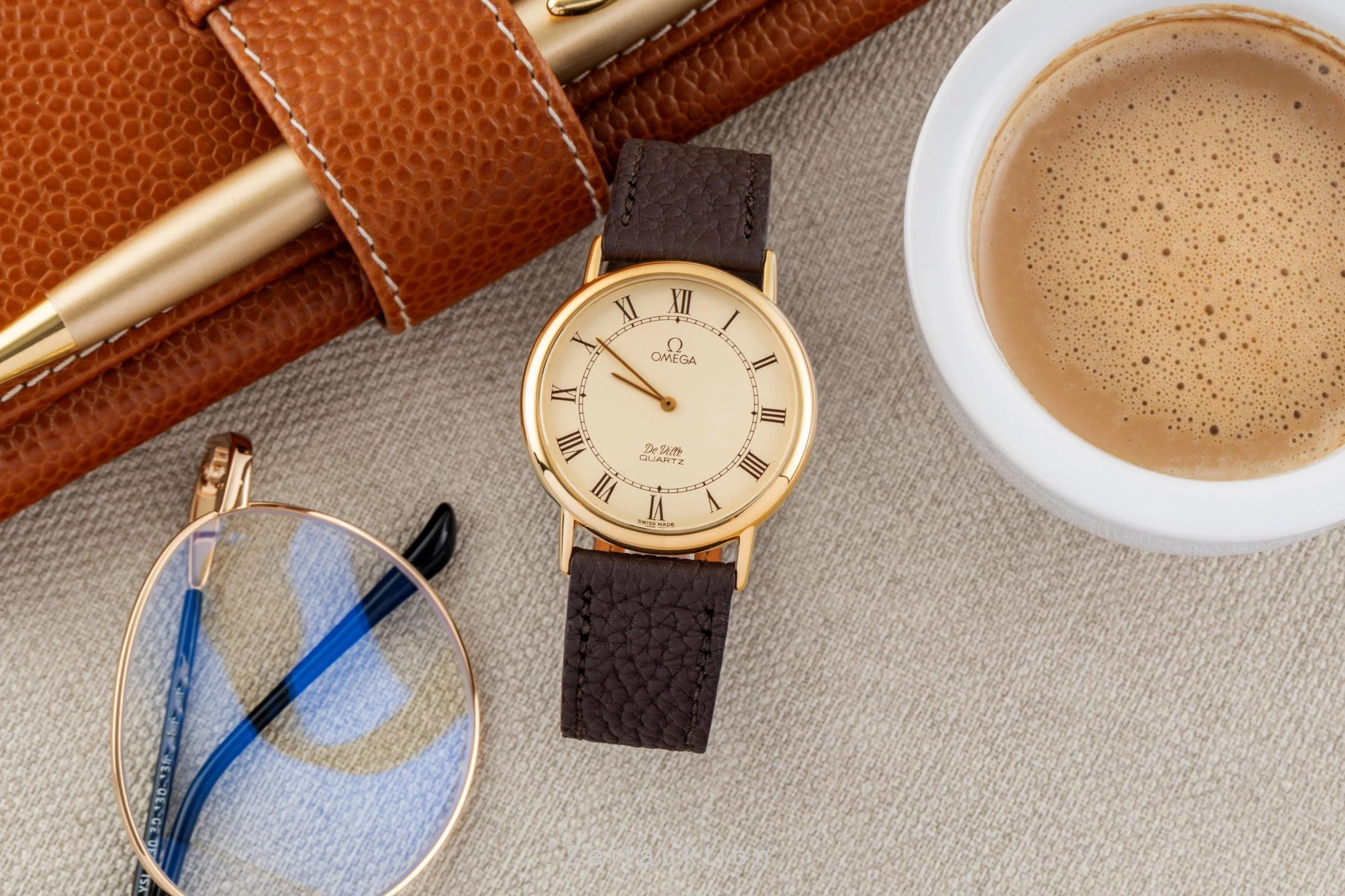 Omega De Ville gilt-brass quartz men's watch 191.0092 Vintage  [2507546] - Image 4