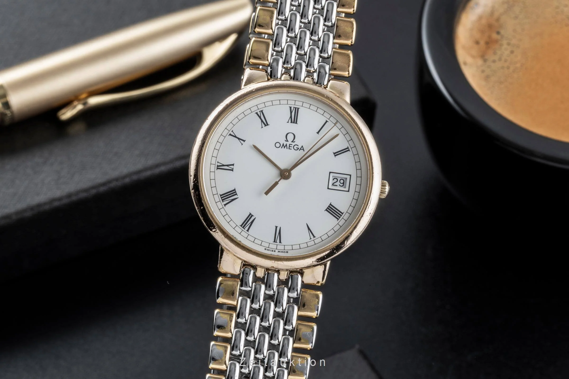 Omega De Ville gilt / steel quartz men's watch 396.1012  [2502074] - Image 2