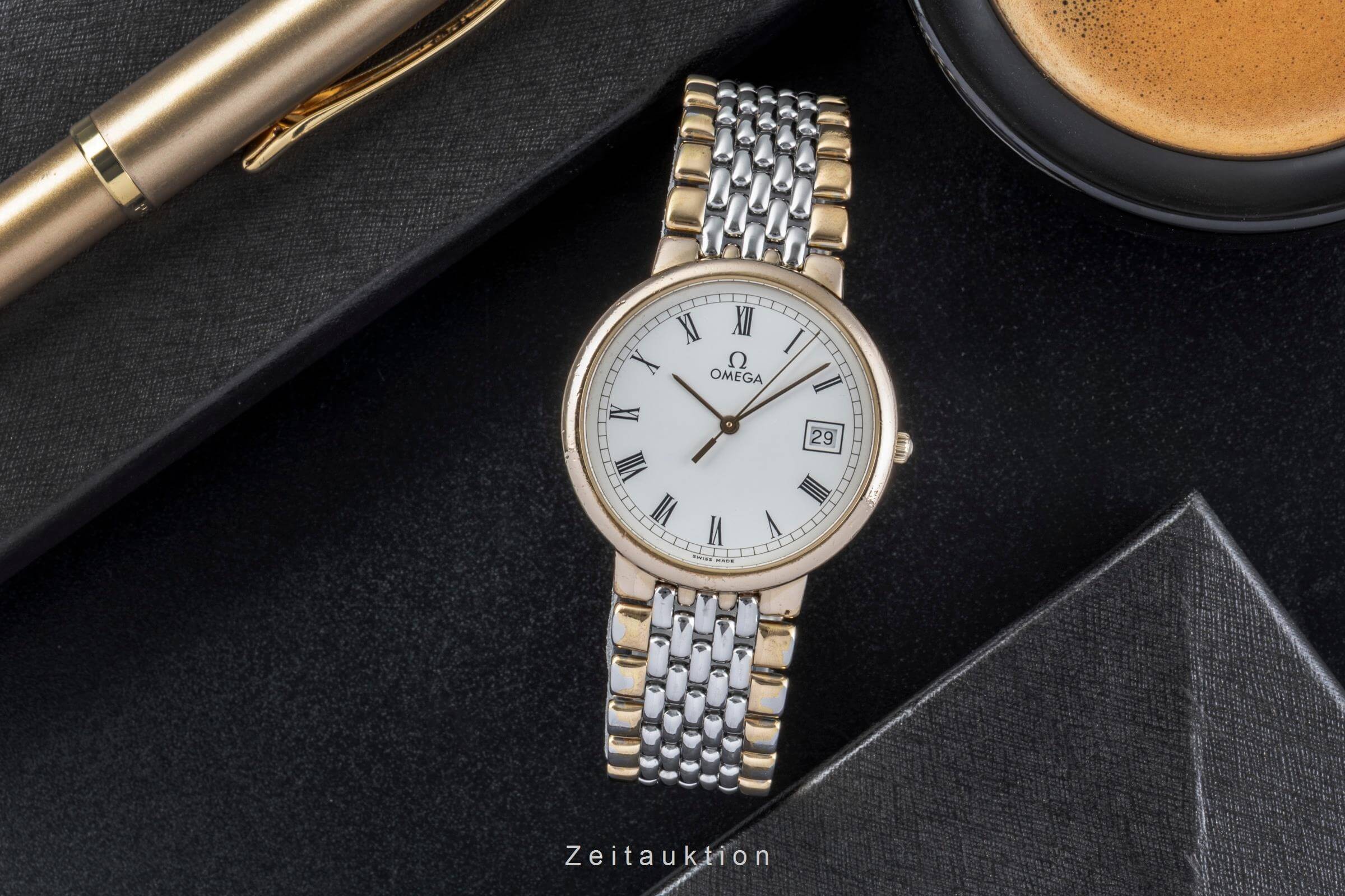 Omega De Ville gilt / steel quartz men's watch 396.1012  [2502074] - Image 4