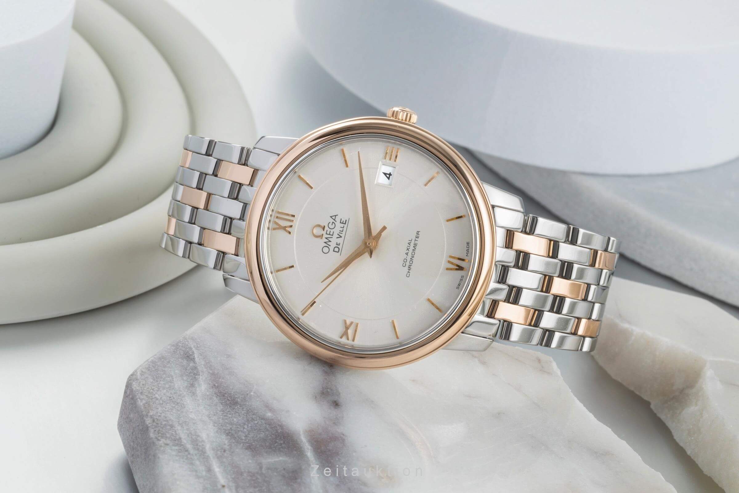 Omega De Ville steel / gold automatic unisex 424.20.37.20.02.002 LP: 9900EUR  [2402962] - Image 2
