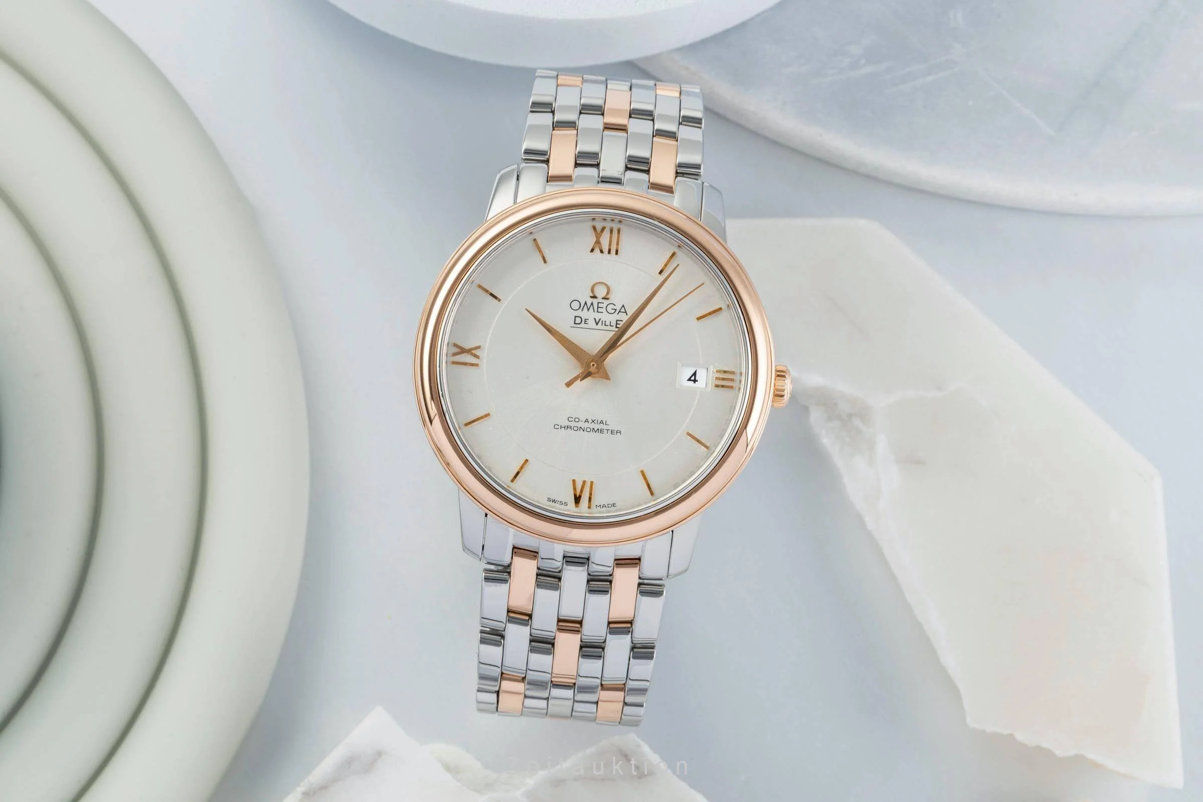 Omega De Ville steel / gold automatic unisex 424.20.37.20.02.002 LP: 9900EUR  [2402962] - Image 3