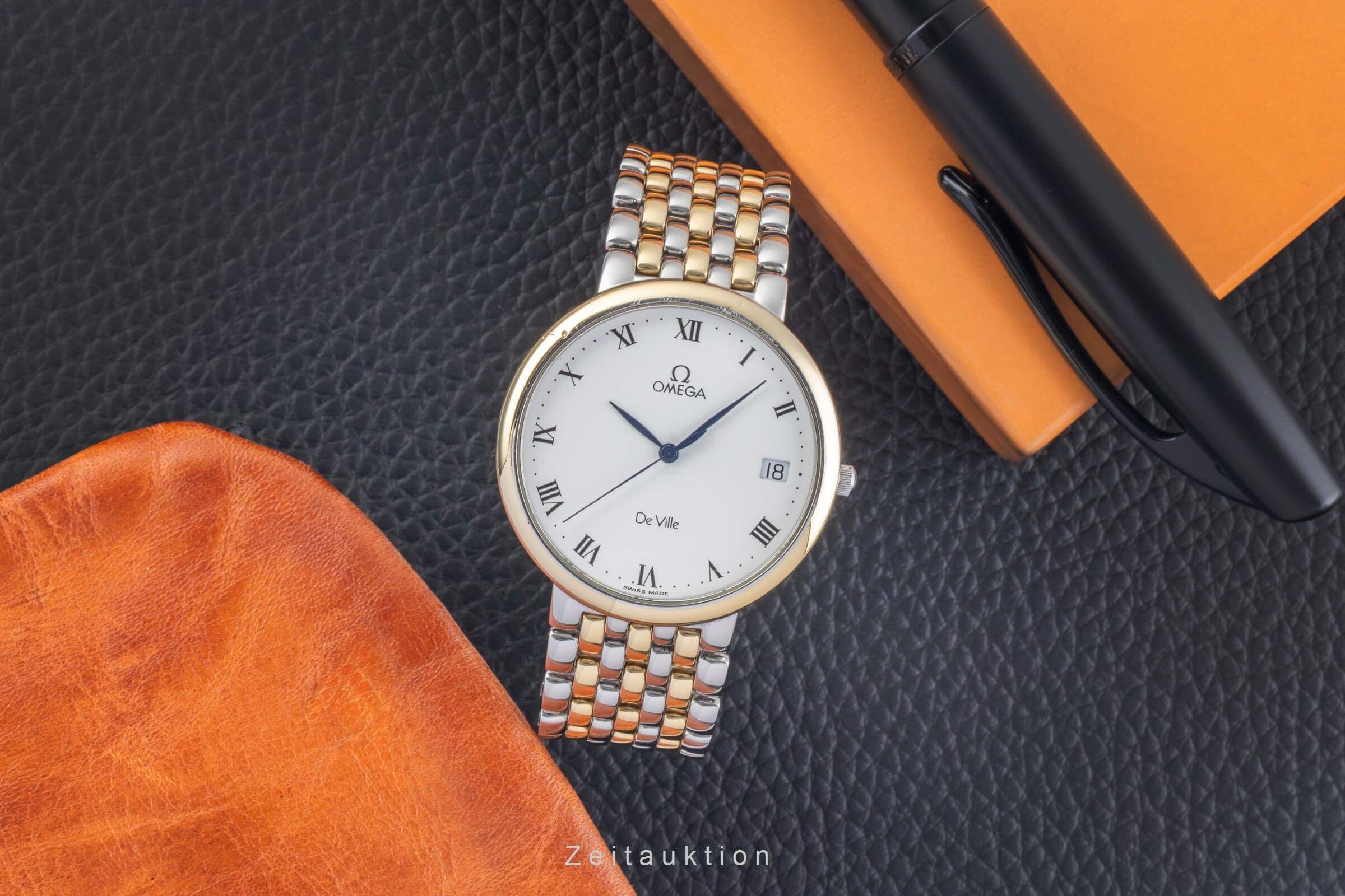 Omega De Ville steel / gold quartz men's watch 396.2432  [2501186] - Image 4