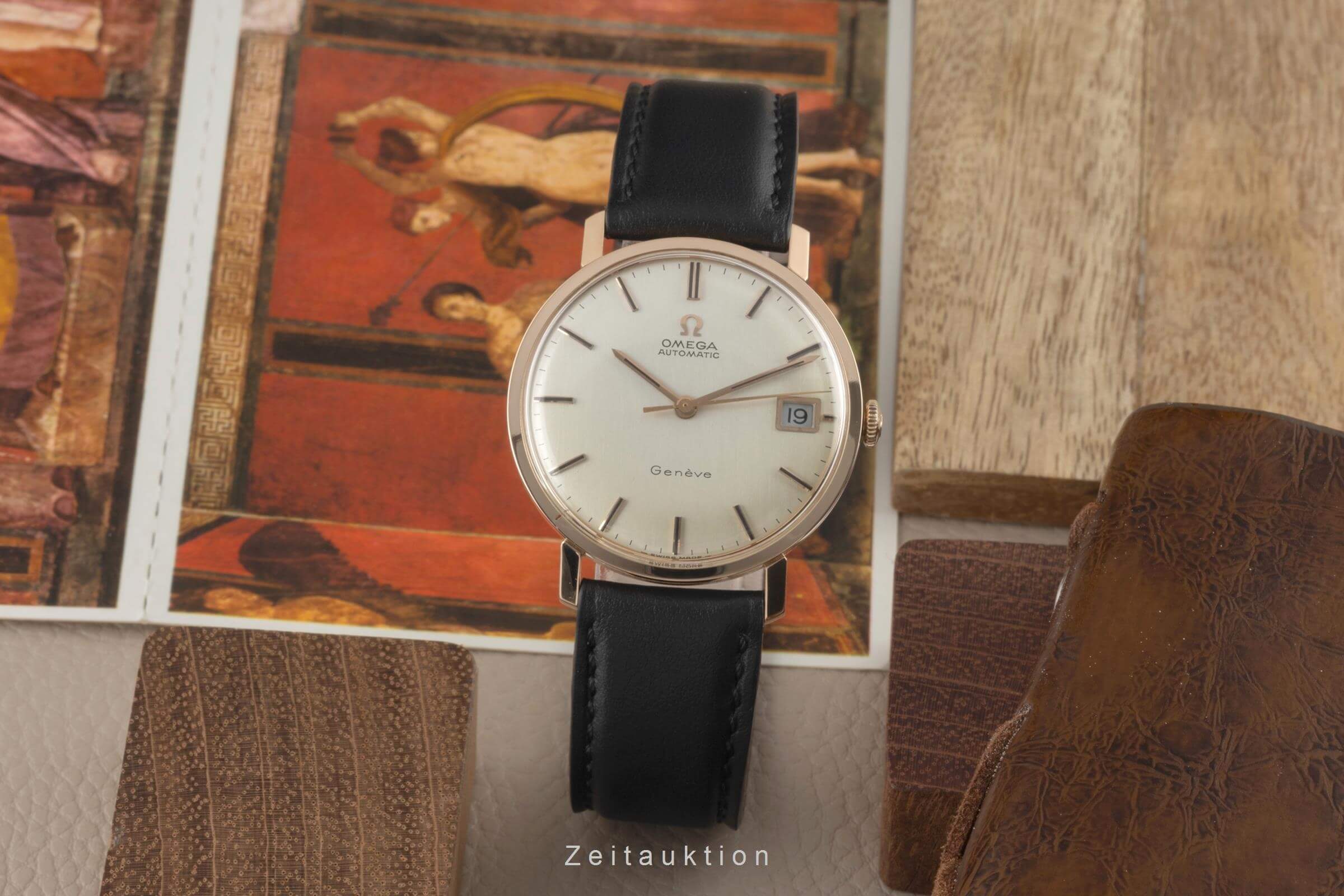 Omega Geneve 18 ct red gold automatic men's watch Vintage  [2402093] - Image 3