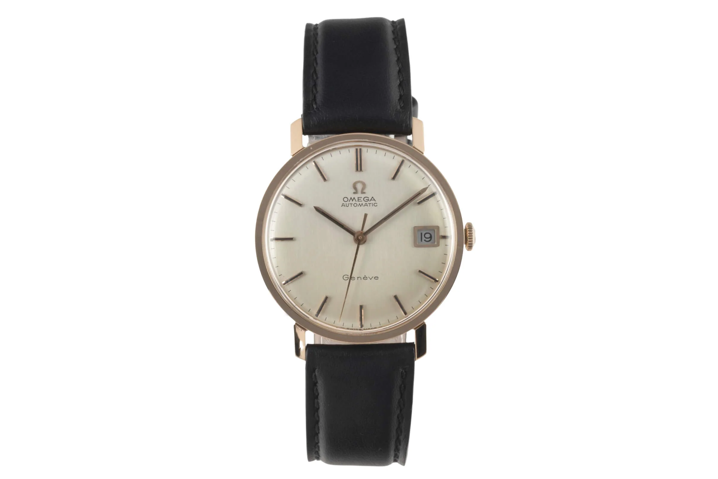 Omega Geneve 18 ct red gold automatic men's watch Vintage  [2402093] - Image 4