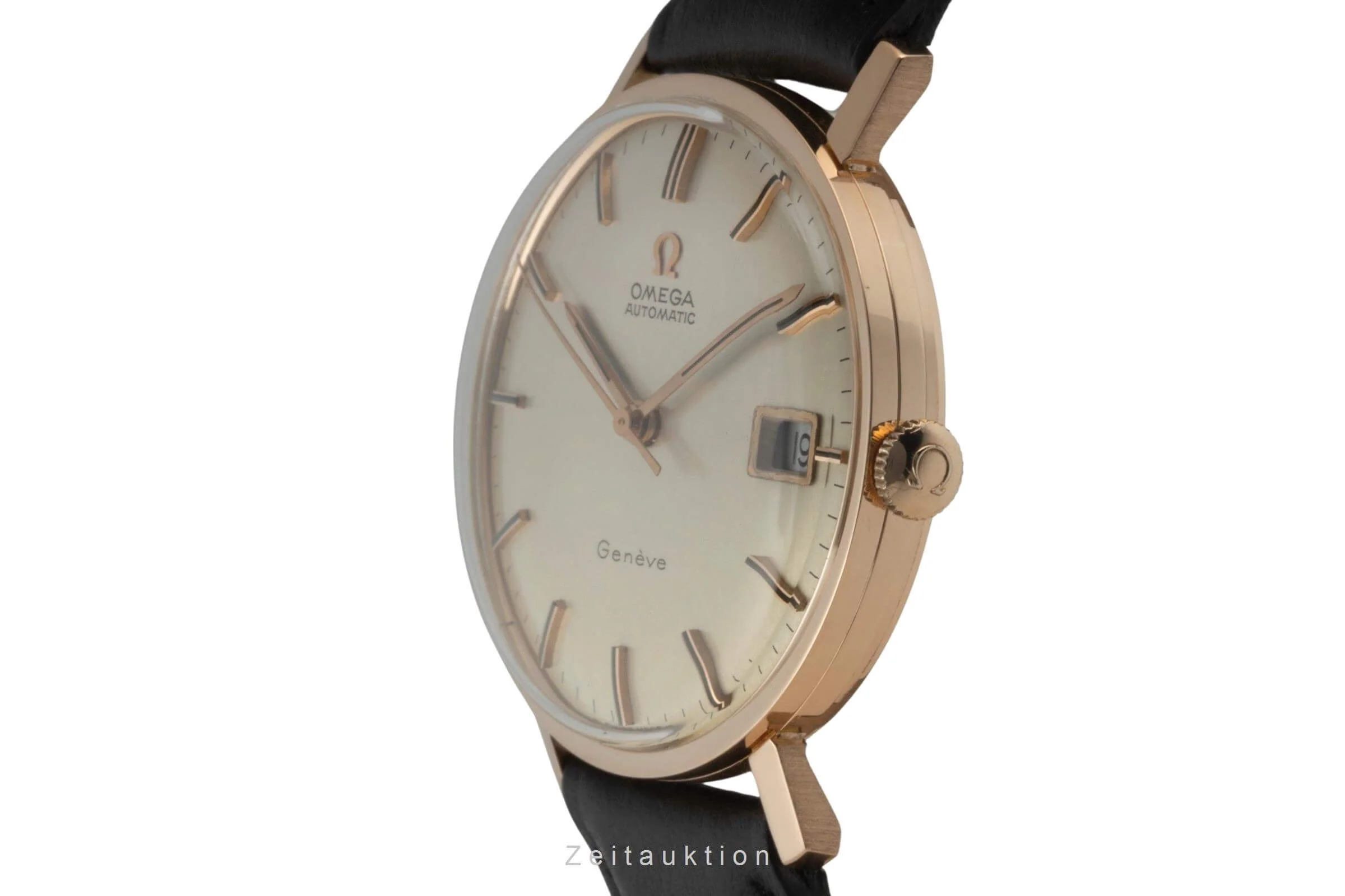 Omega Geneve 18 ct red gold automatic men's watch Vintage  [2402093] - Image 6