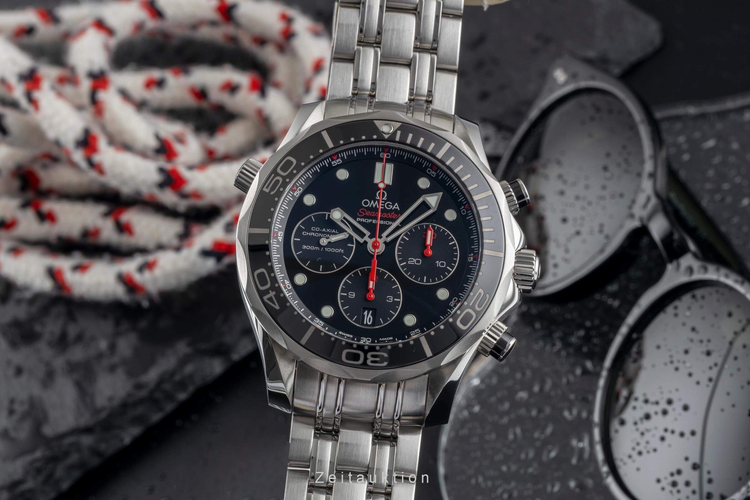 Omega Seamaster chronograph steel automatic men's watch 212.30.44.50.01.001  [2502446] - Image 2