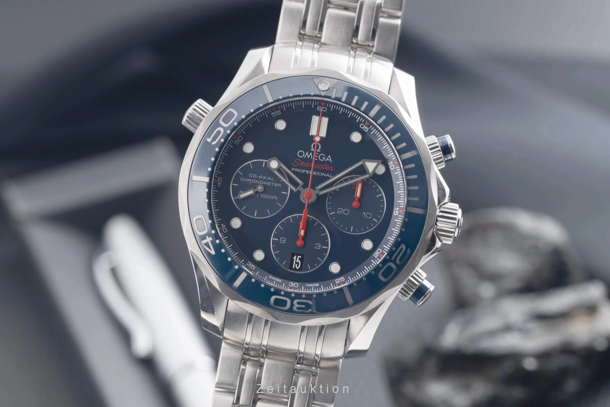 Omega Seamaster chronograph steel automatic men's watch 212.30.44.50.03.001  [2501686] - Image 2