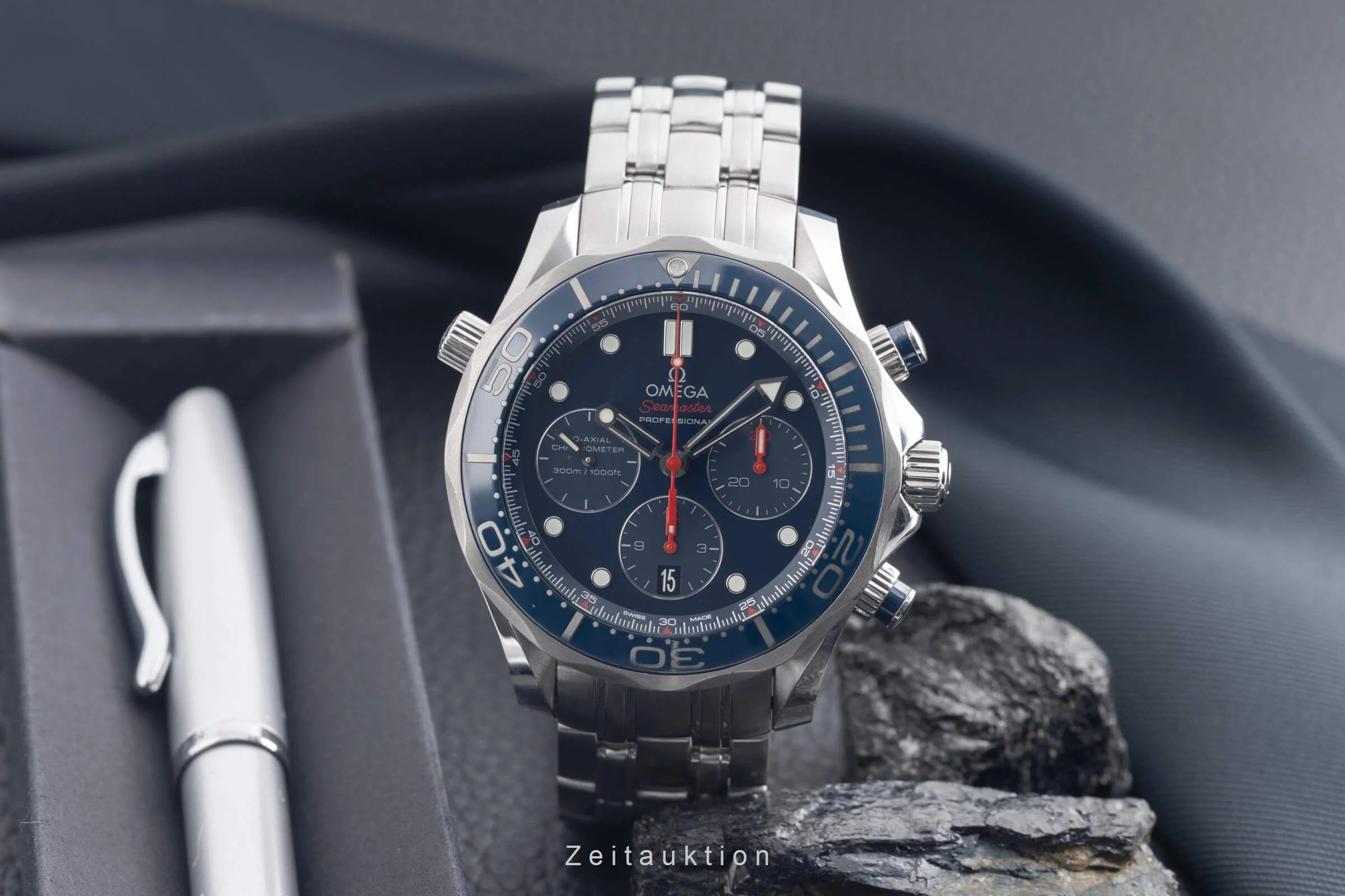 Omega Seamaster chronograph steel automatic men's watch 212.30.44.50.03.001  [2501686] - Image 4