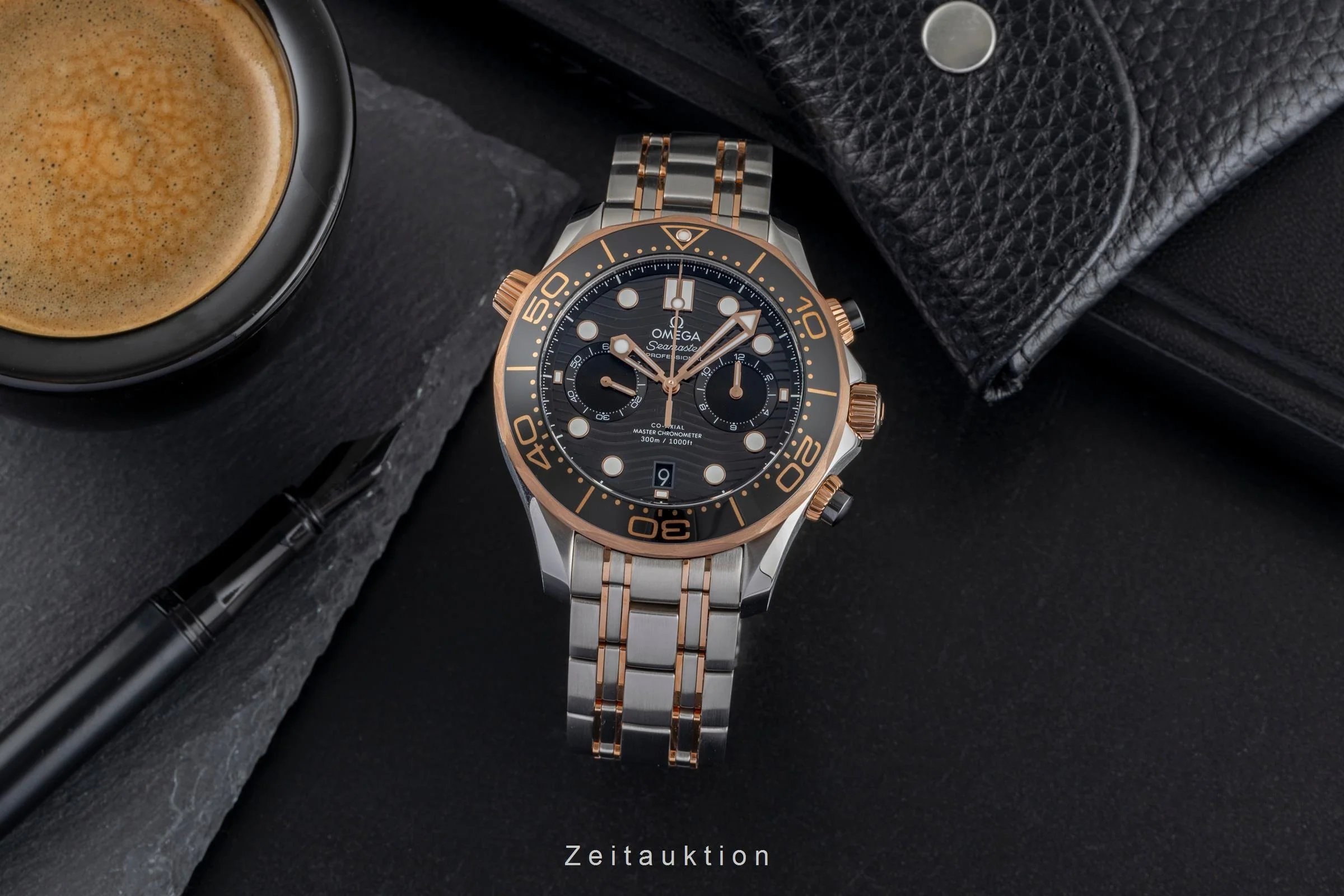 Omega Seamaster chronograph steel / gold automatic men's watch 210.20.44.51.01.001 LP: 17500EUR  [2504407] - Image 4