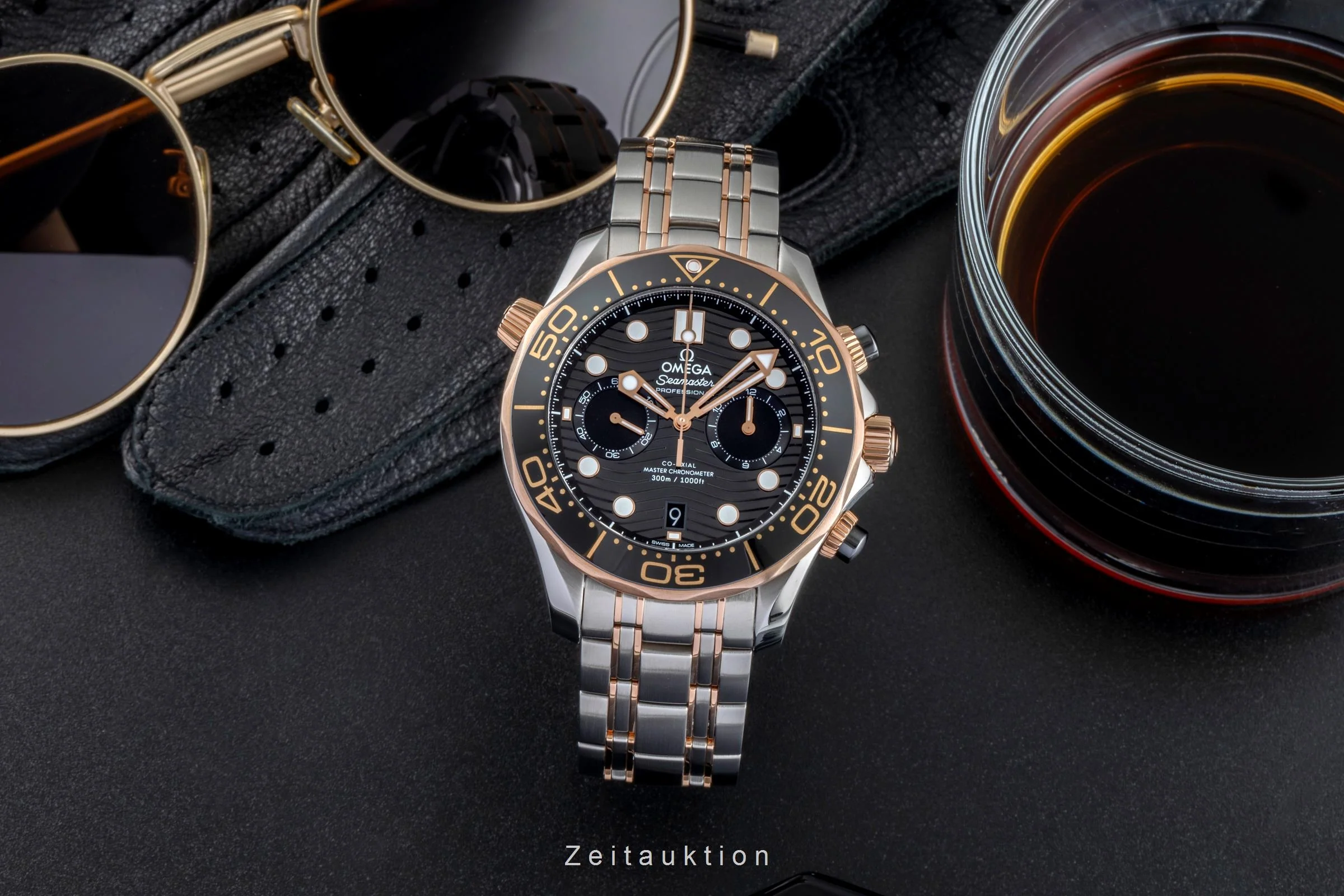 Omega Seamaster chronograph steel / gold automatic men's watch 210.20.44.51.01.001 LP: 17500EUR  [2506393] - Image 4