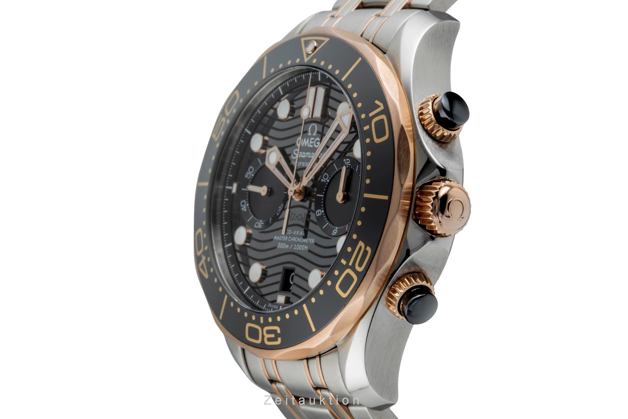 Omega Seamaster chronograph steel / gold automatic men's watch 210.20.44.51.01.001 LP: 17500EUR  [2506393] - Image 7