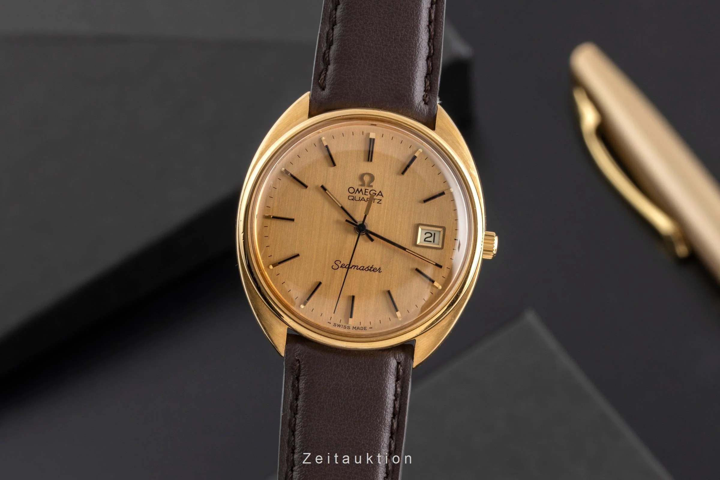 Omega Seamaster gold-plated quartz men's watch 196.0078  [2500186] - Image 2