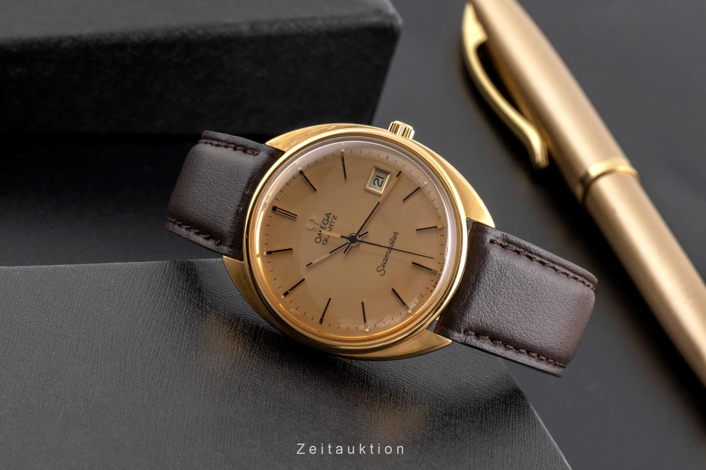Omega Seamaster gold-plated quartz men's watch 196.0078  [2500186] - Image 3