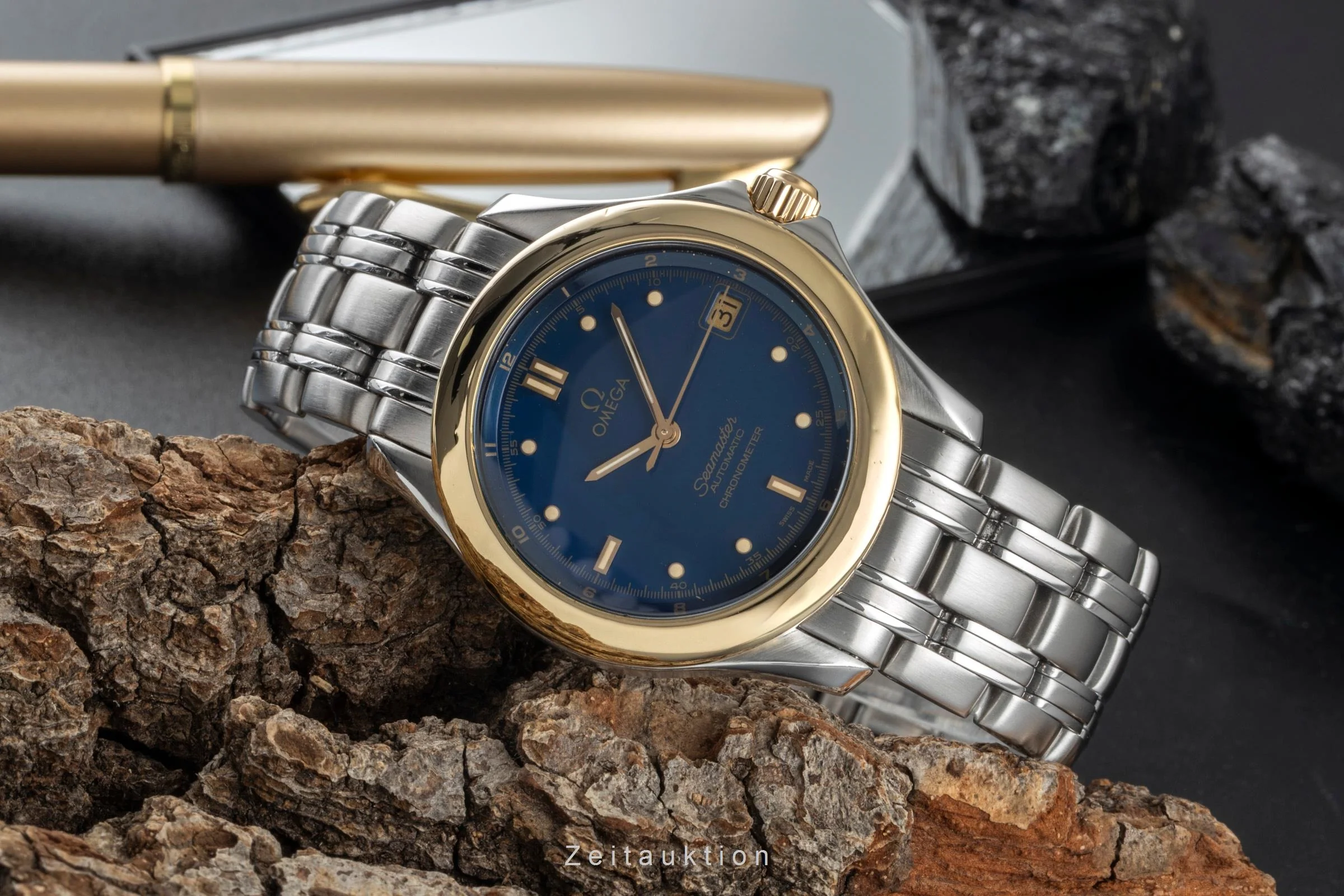 Omega Seamaster steel / gold automatic men's watch 168.1501  [2505104] - Image 3