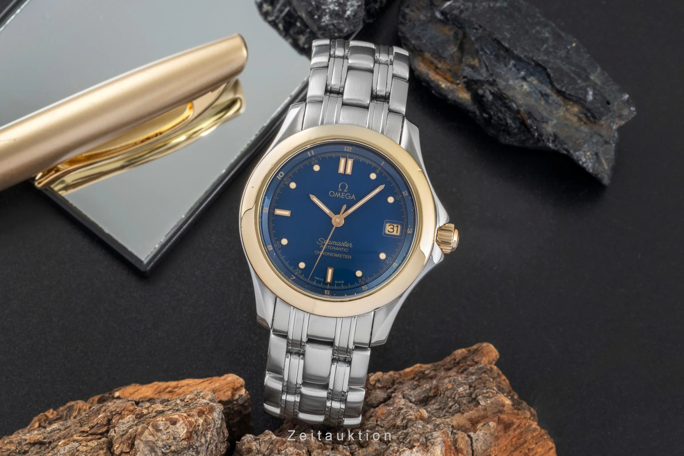 Omega Seamaster steel / gold automatic men's watch 168.1501  [2505104] - Image 4