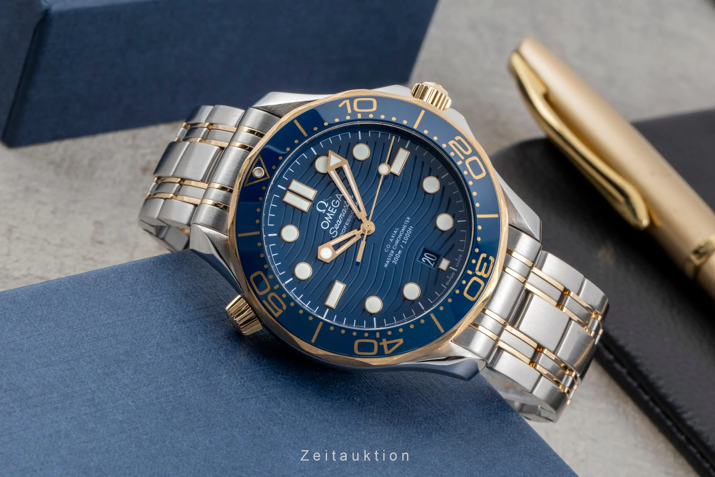 Omega Seamaster steel / gold automatic men's watch 210.20.42.20.03.001 LP: 13800EUR  [2506725] - Image 3