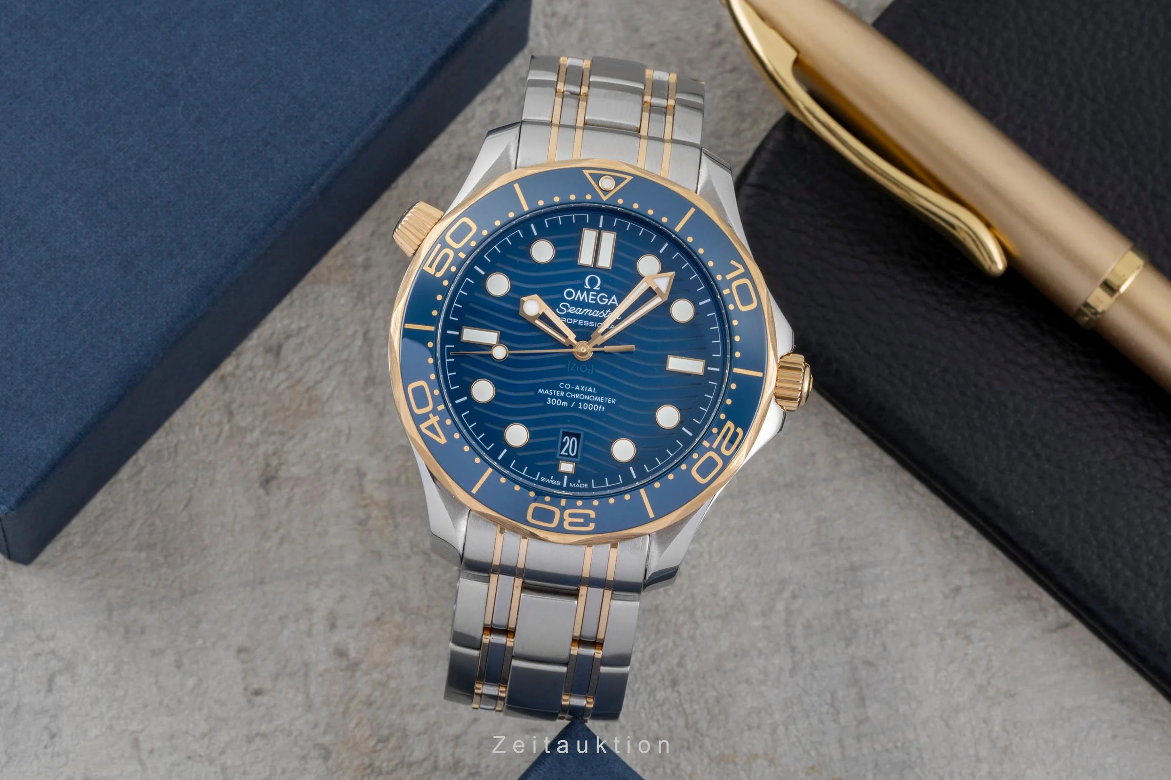 Omega Seamaster steel / gold automatic men's watch 210.20.42.20.03.001 LP: 13800EUR  [2506725] - Image 4