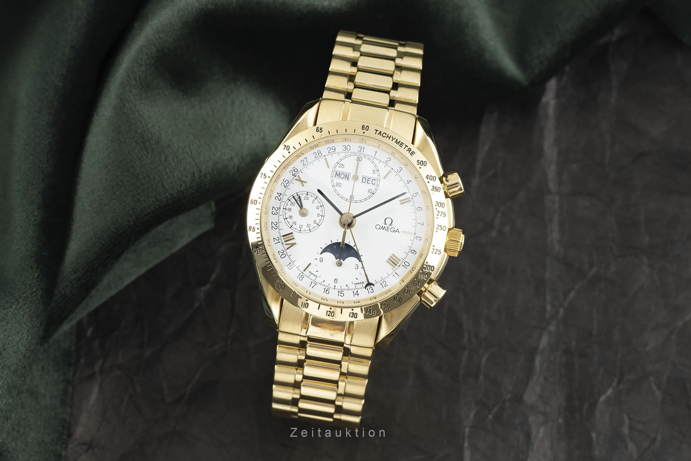 Omega Speedmaster chronograph 18 ct gold automatic men's watch 175.0044, 375.0044  [2107715] - Image 2