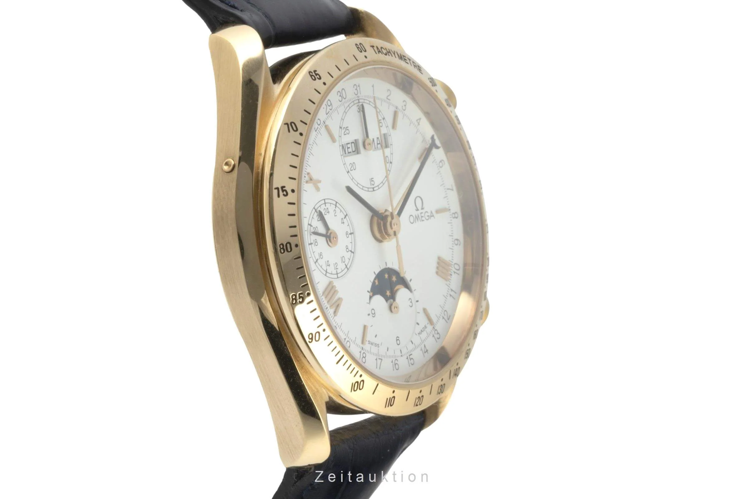 Omega Speedmaster chronograph 18 ct gold automatic men's watch 3131.20 LP: 21300EUR  [2401943] - Image 7