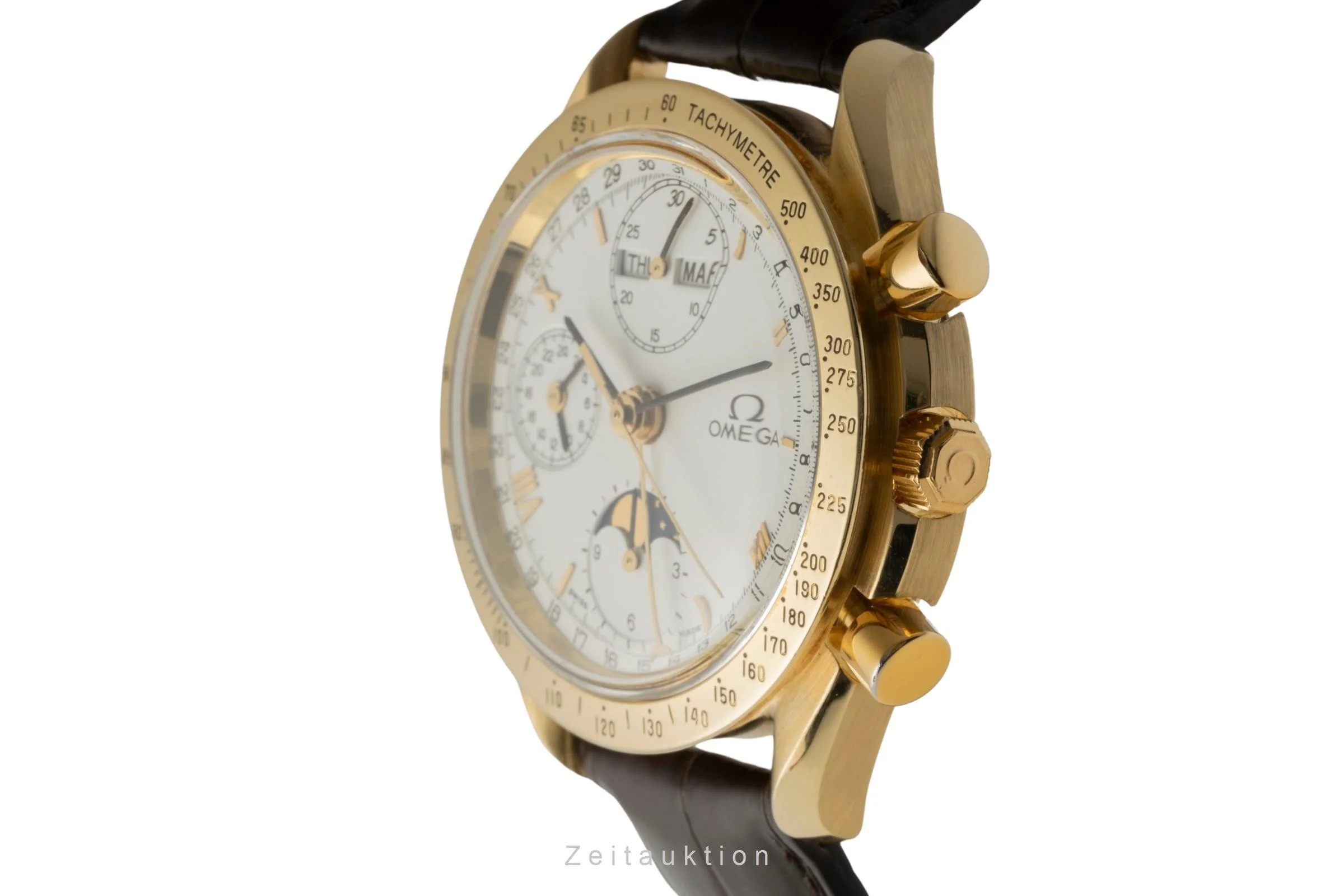 Omega Speedmaster chronograph 18 ct gold automatic men's watch 3131.20, BA 175.0034 LP: 21300EUR  [2400627] - Image 6