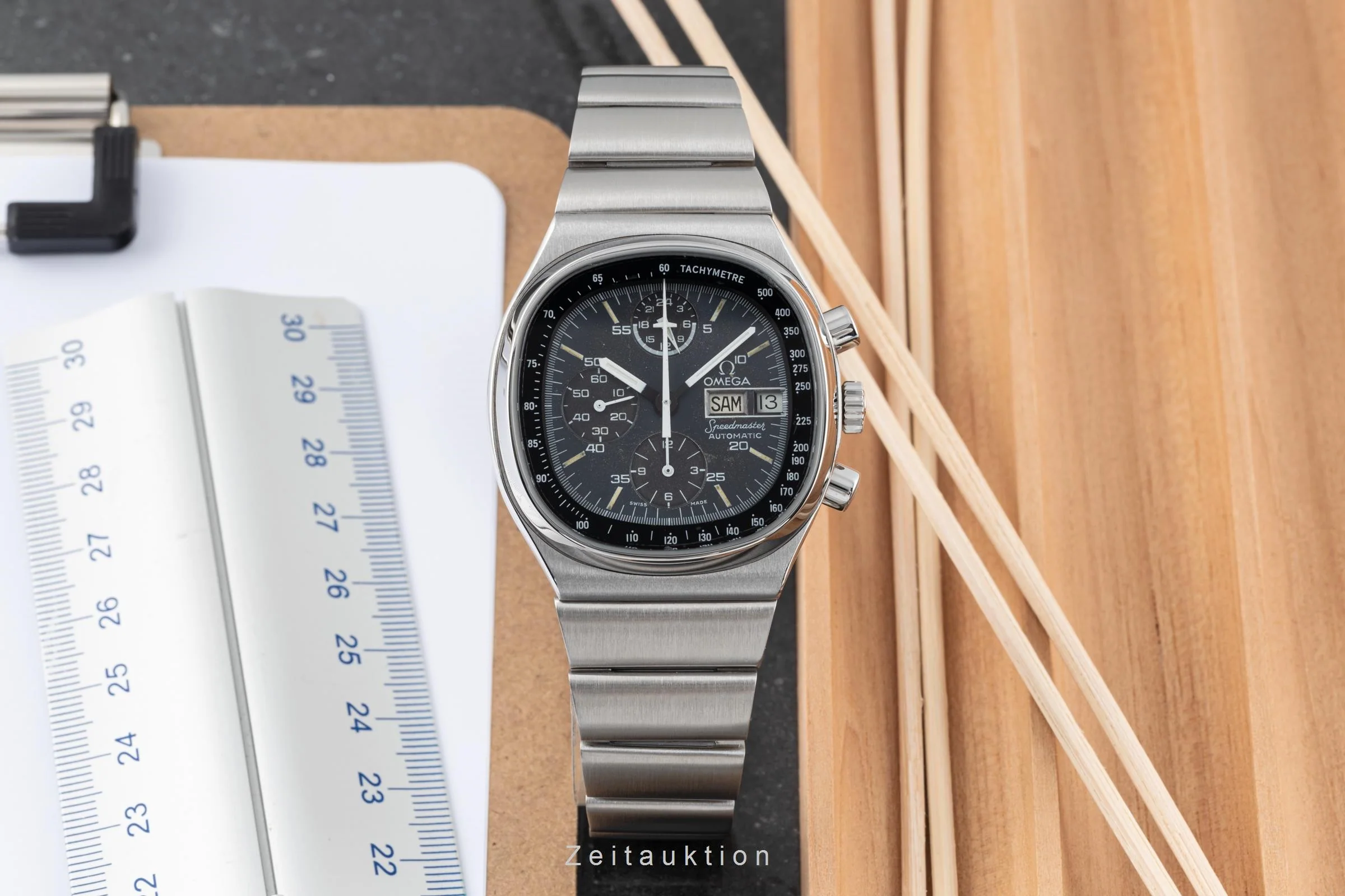 Omega Speedmaster chronograph steel automatic men's watch 176.0014, 376.0805  [2302366] - Image 3