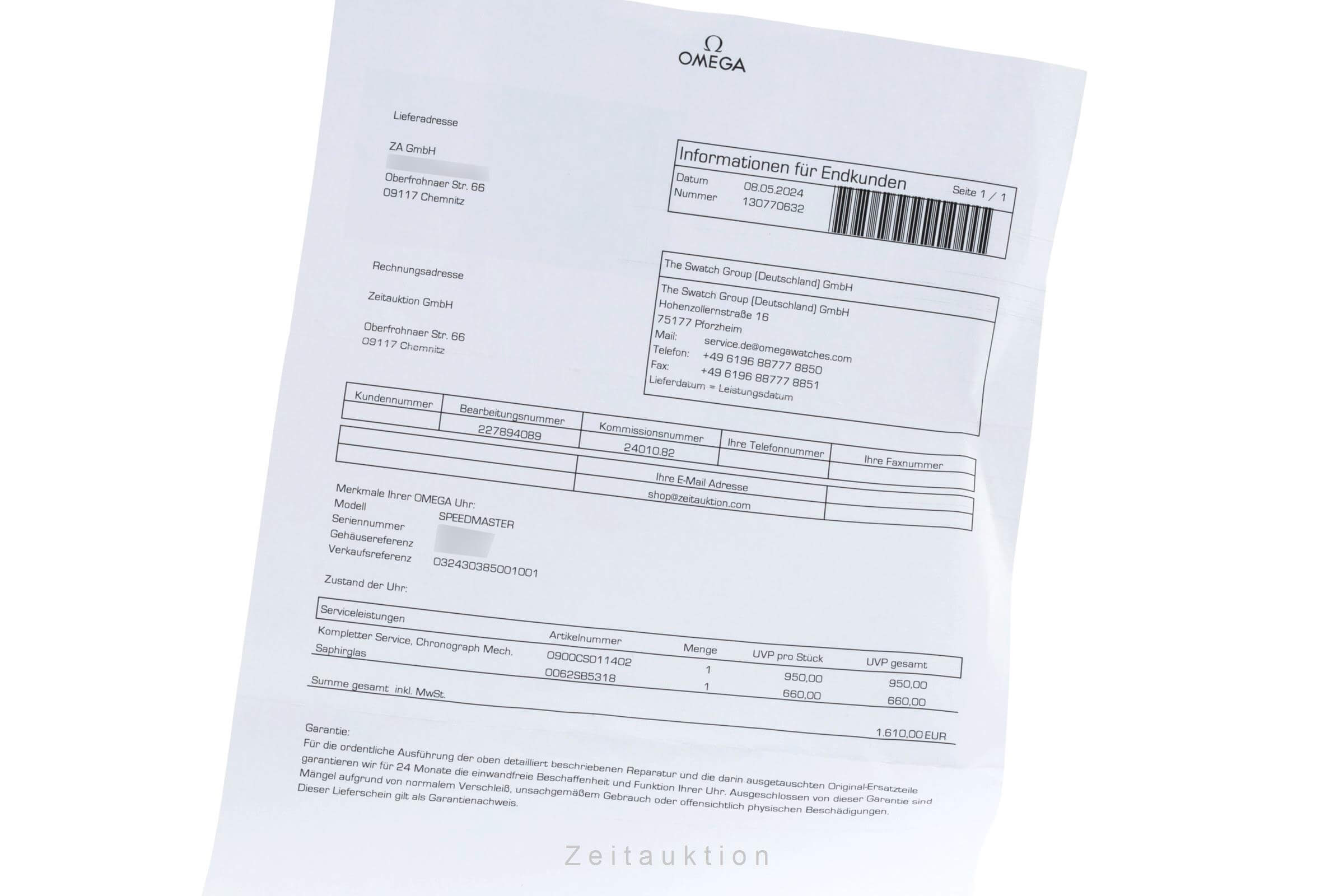 Omega Speedmaster chronograph steel automatic men's watch 324.30.38.50.01.001 LP: 6100EUR  [2401082] - Image 9