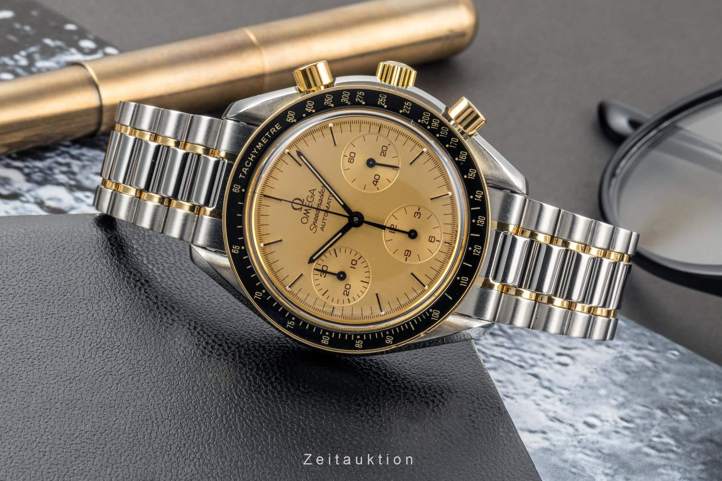 Omega Speedmaster chronograph steel / gold automatic men's watch 175.0032 LP: 8000EUR  [2304011] - Image 2