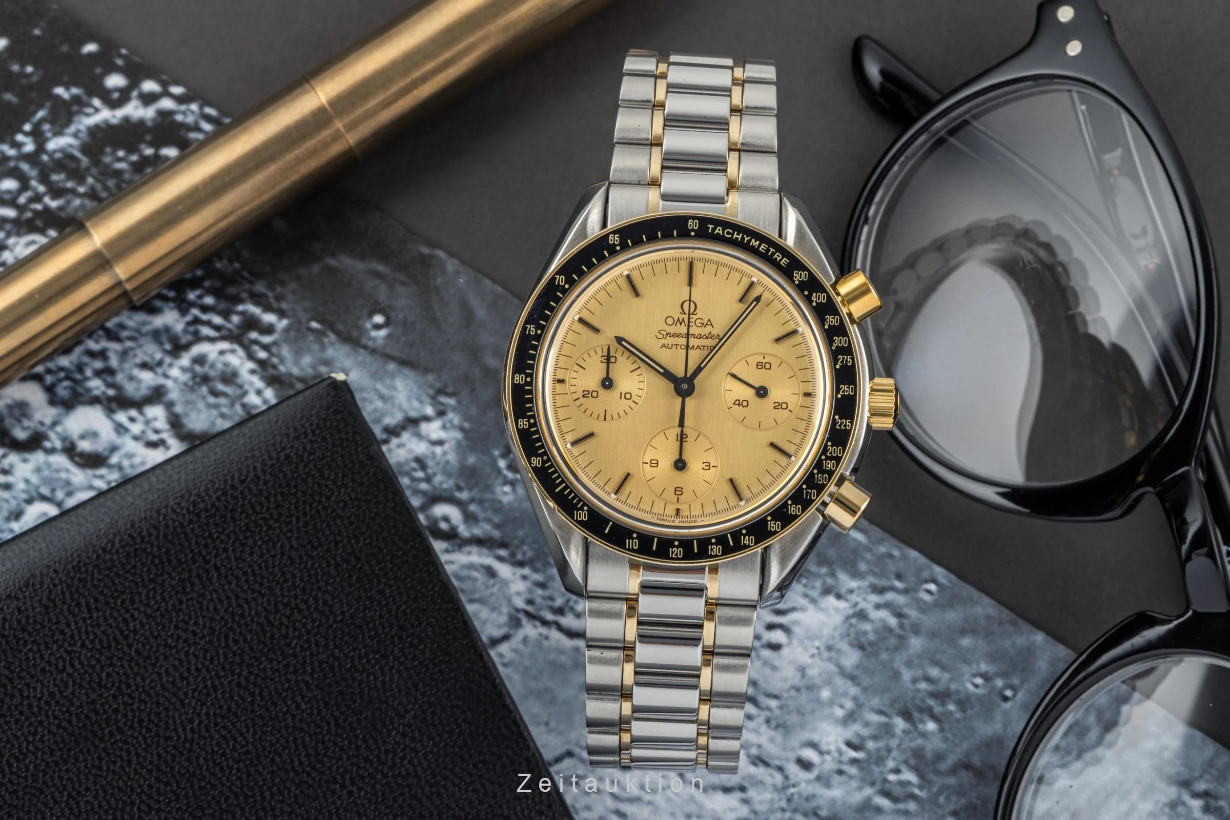Omega Speedmaster chronograph steel / gold automatic men's watch 175.0032 LP: 8000EUR  [2304011] - Image 3