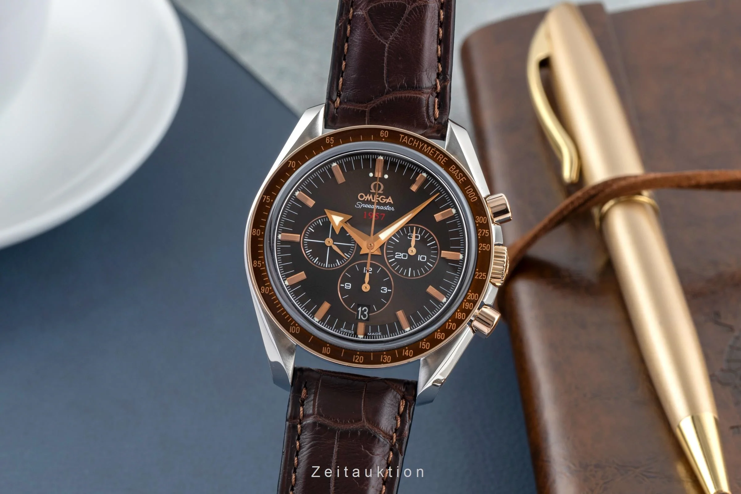 Omega Speedmaster chronograph steel / gold automatic men's watch 321.93.42.50.13.001  [2504754] - Image 2