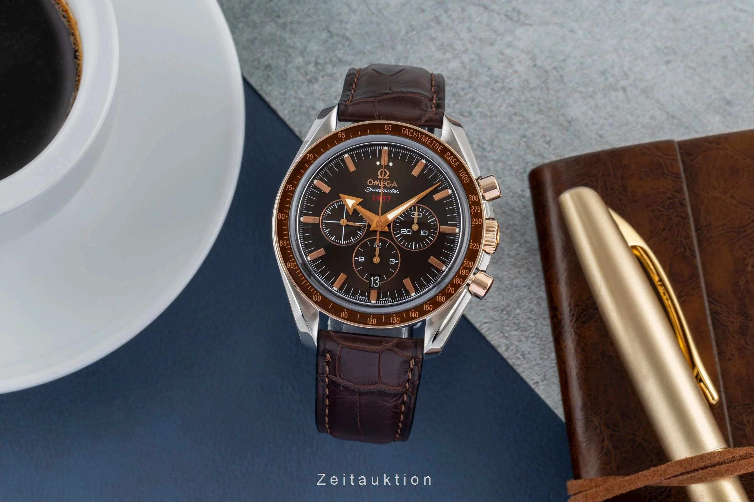 Omega Speedmaster chronograph steel / gold automatic men's watch 321.93.42.50.13.001  [2504754] - Image 4